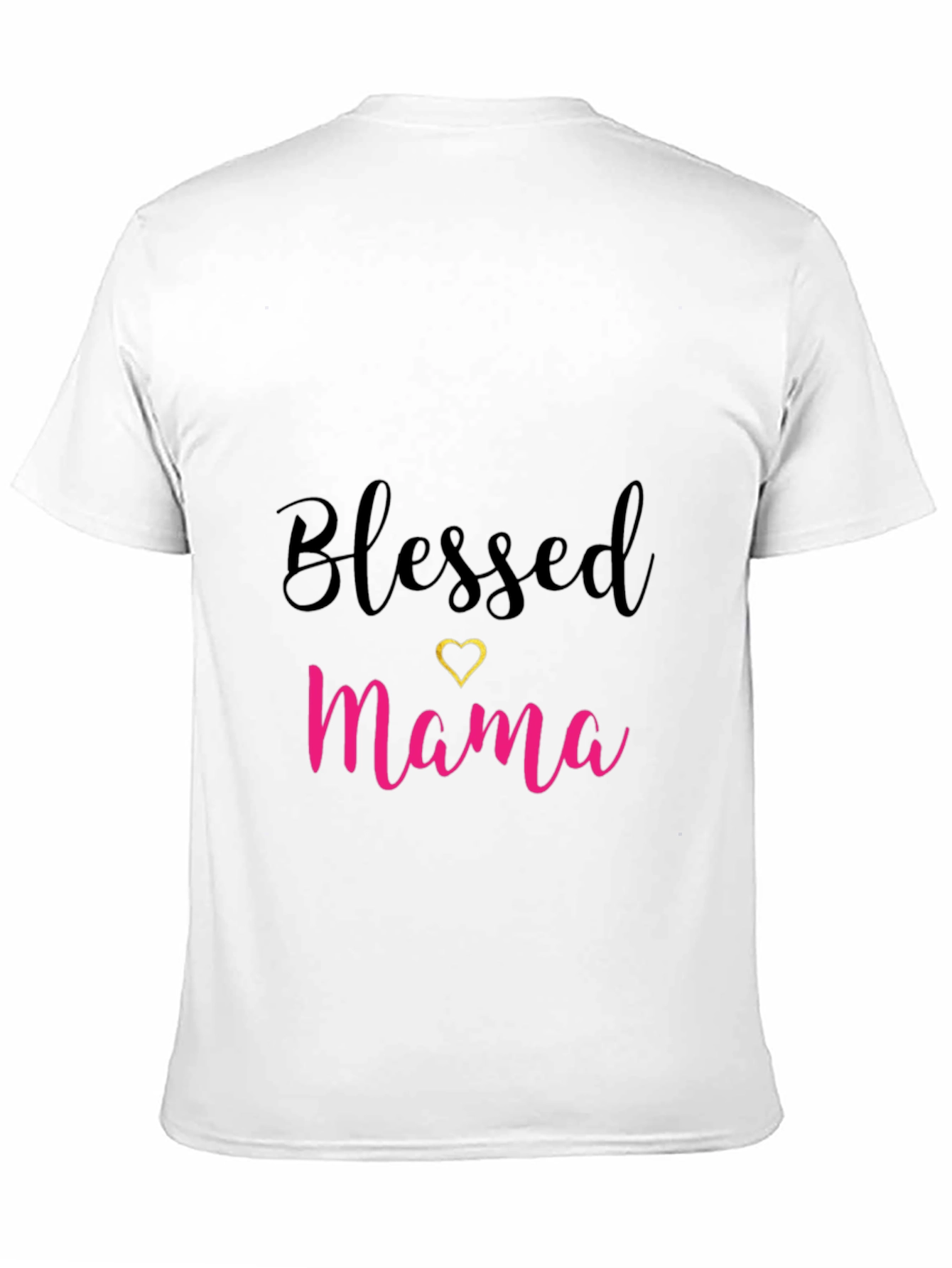 Blessed Mama Black T-Shirt with Heart