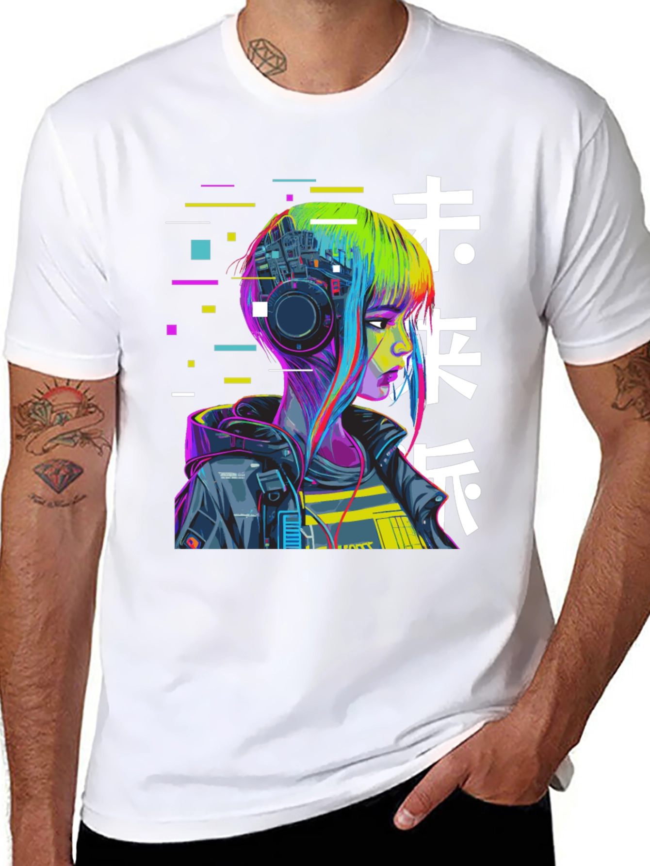 Cyberpunk Girl Graphic T-Shirt