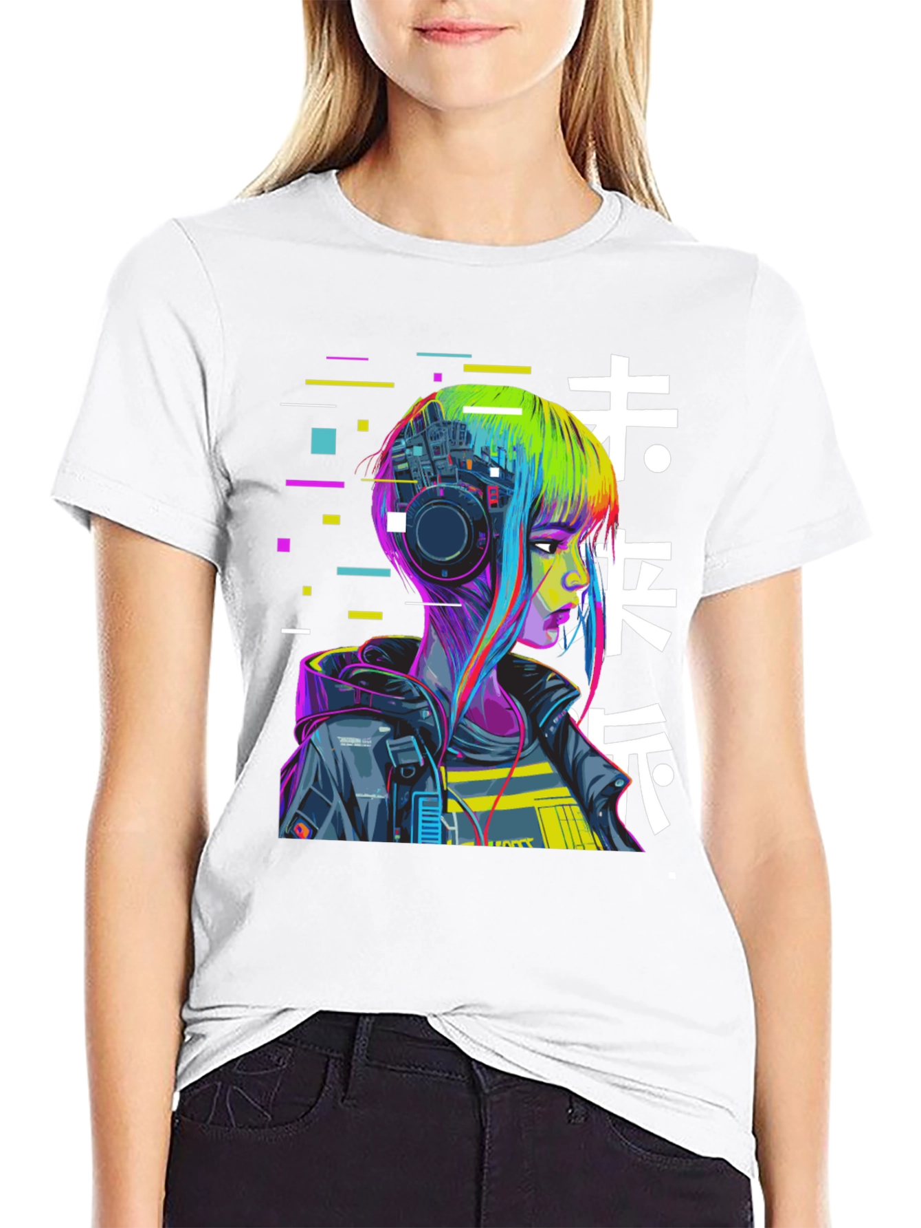 Cyberpunk Girl Graphic T-Shirt