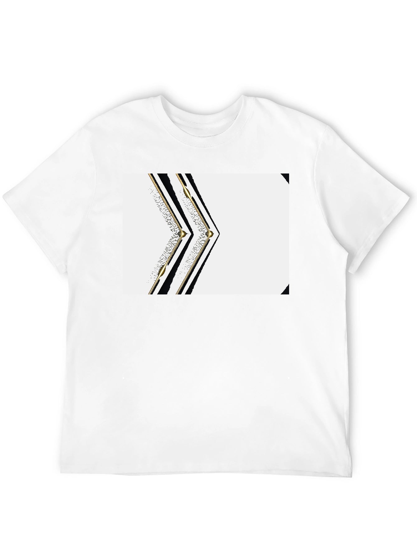 Modern Geometric Black T-Shirt