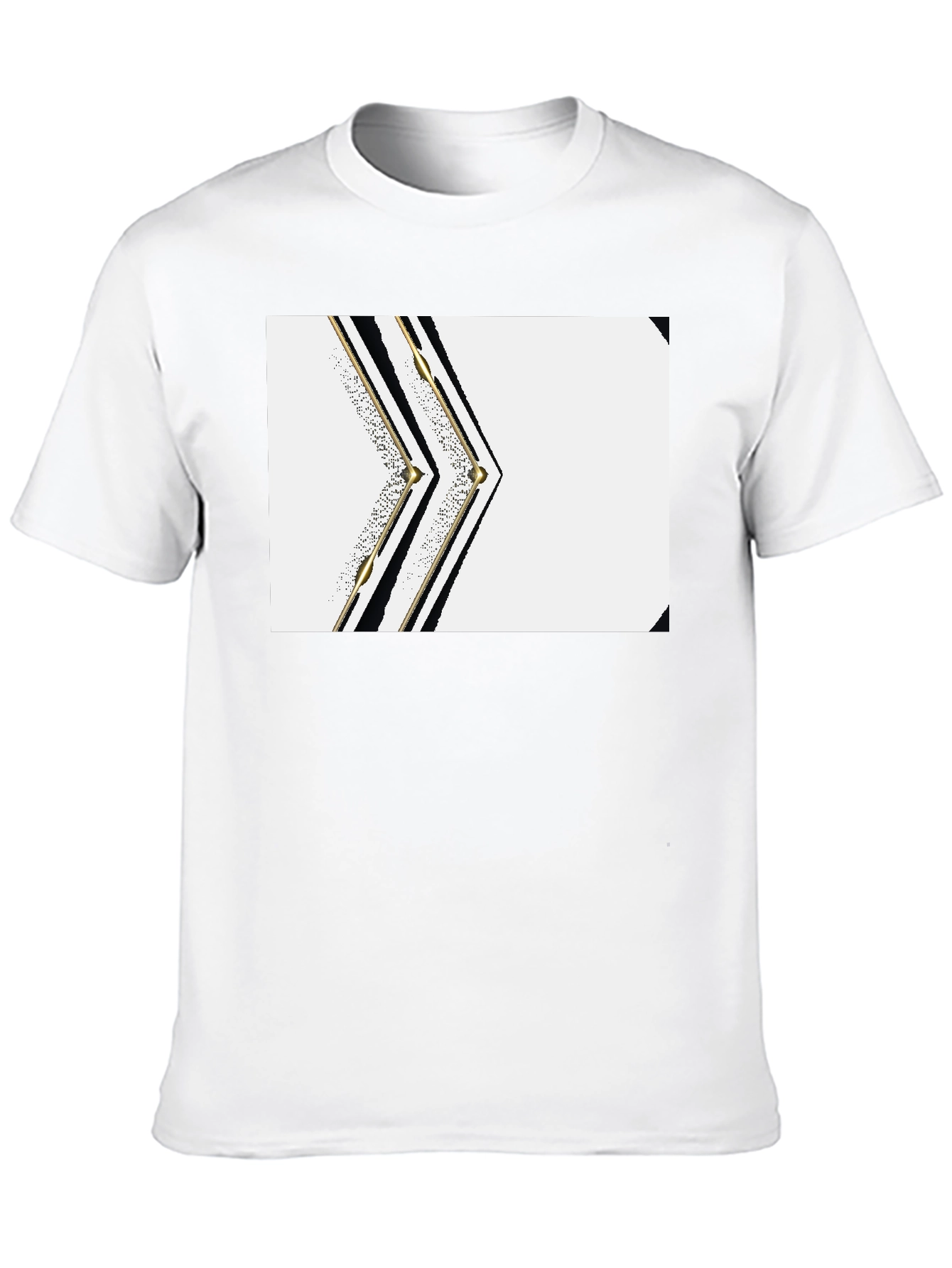 Modern Geometric Black T-Shirt