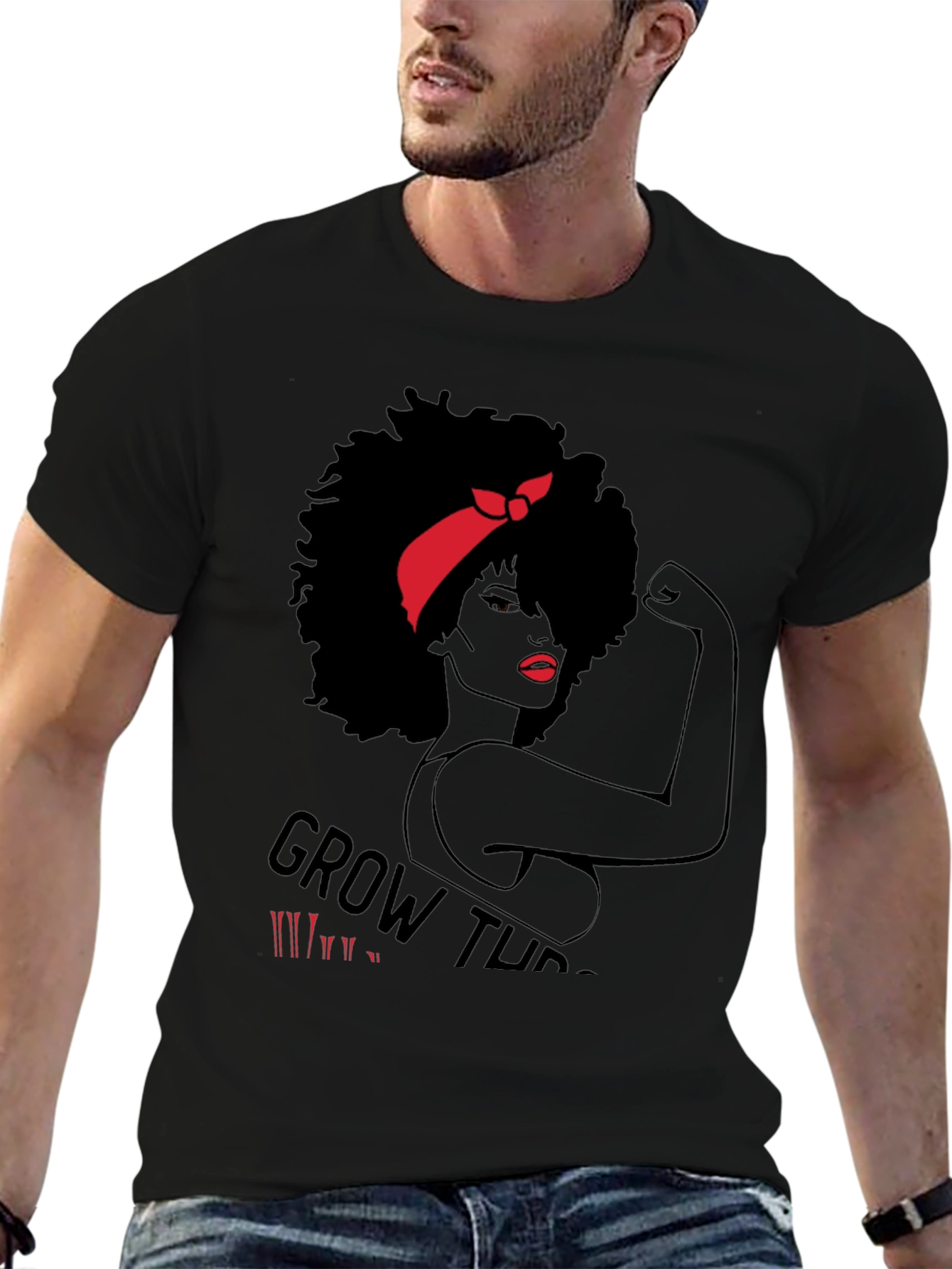 Empowered Woman Graphic T-Shirt - Black
