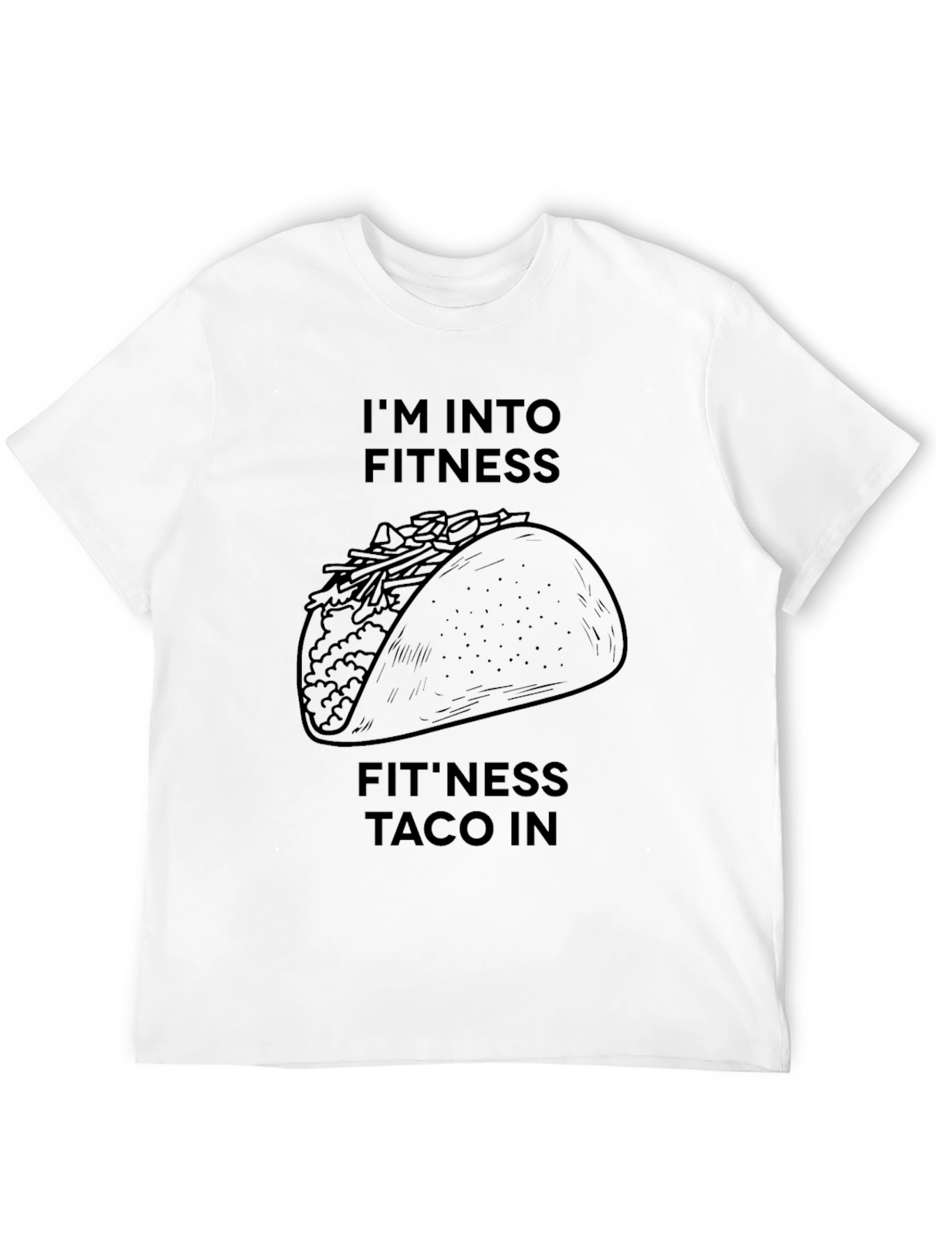 Fitness Taco Graphic Tee - Black Cotton