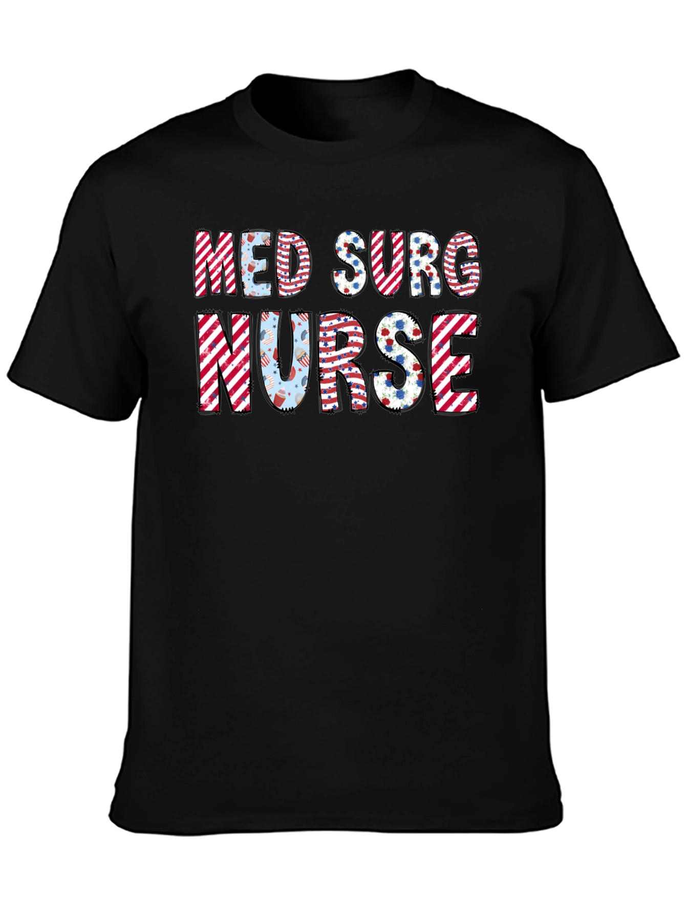 Med Surg Nurse T-Shirt - Patriotic Design
