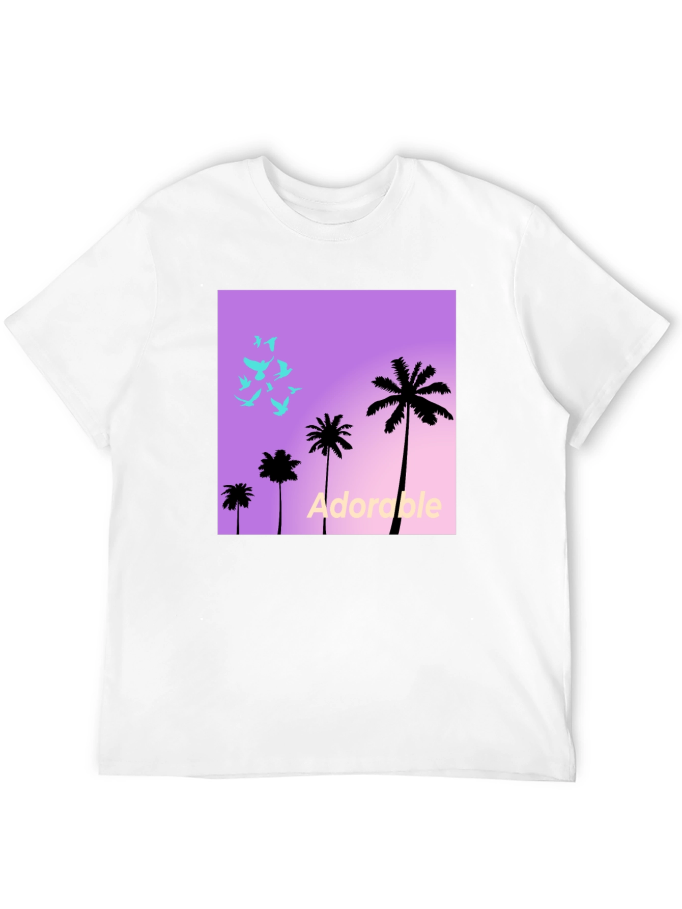 Trendy Palm Tree Graphic T-Shirt