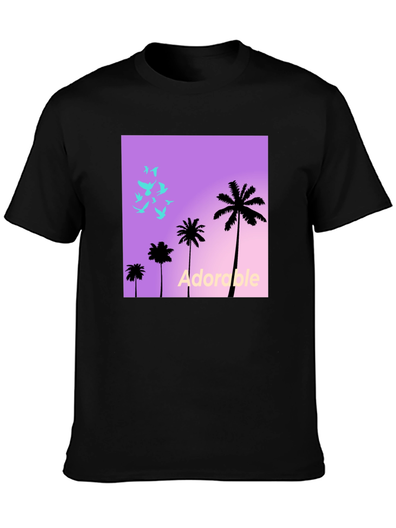 Trendy Palm Tree Graphic T-Shirt