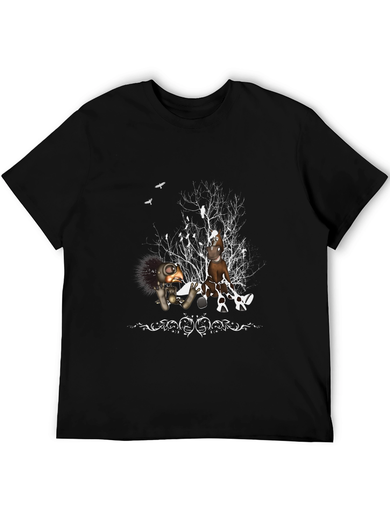 Whimsical Graphic T-Shirt - Dark Humor Design