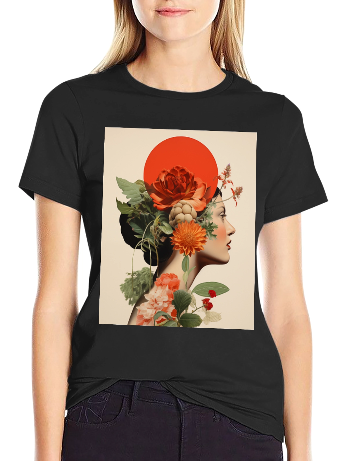 Floral Woman Graphic Tee
