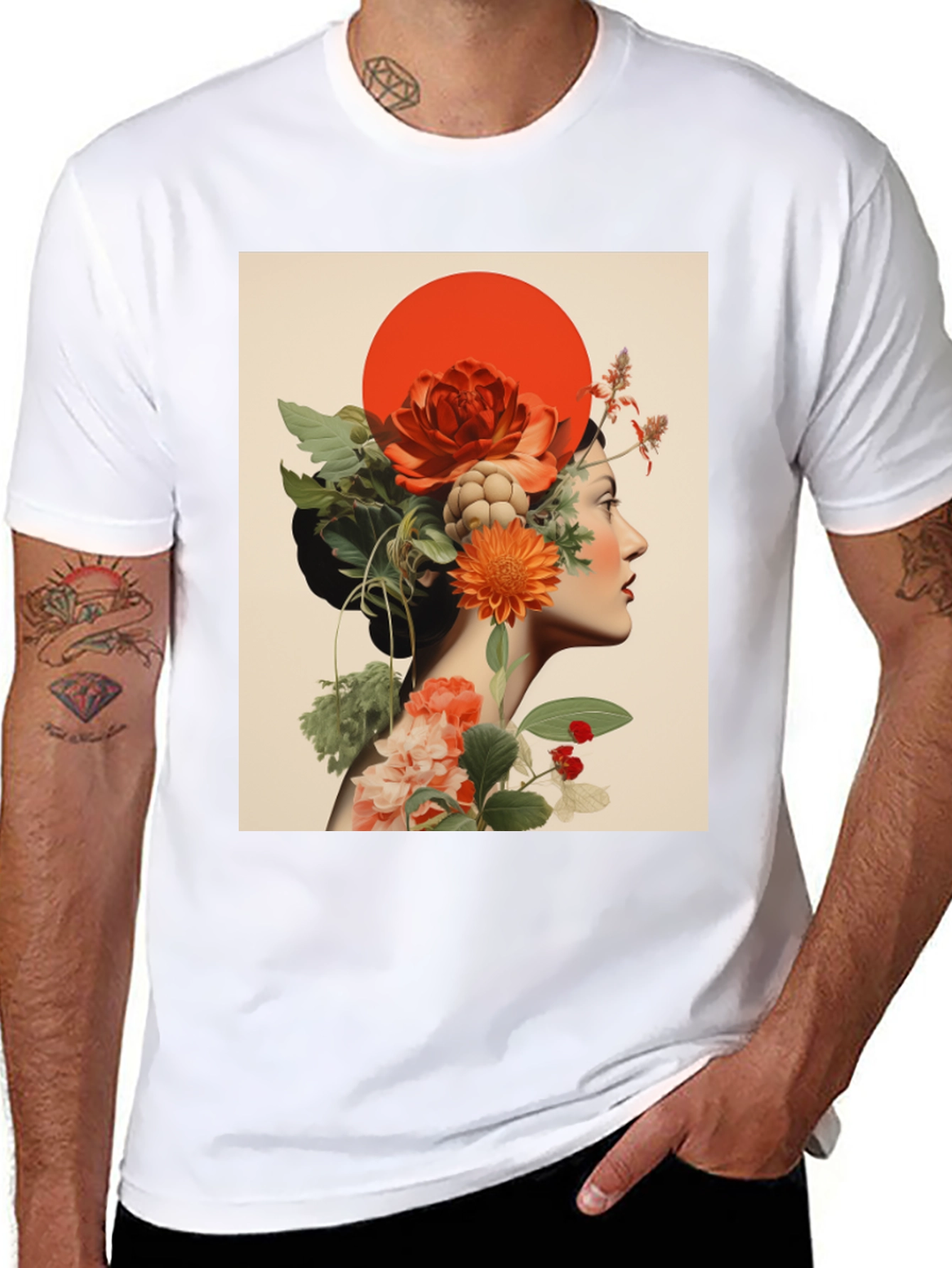 Floral Woman Graphic Tee