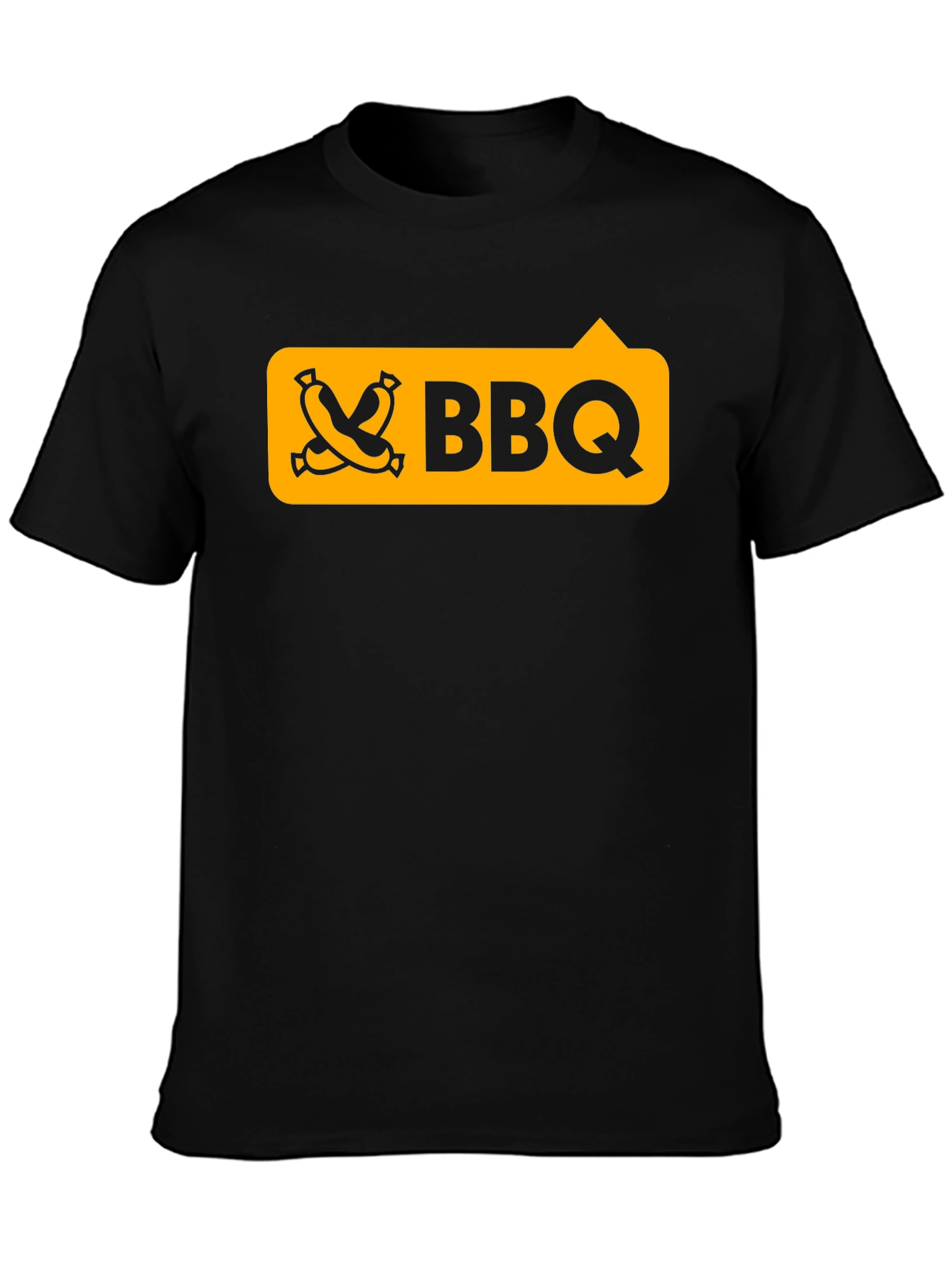 BBQ Graphic Tee - Black Cotton T-Shirt