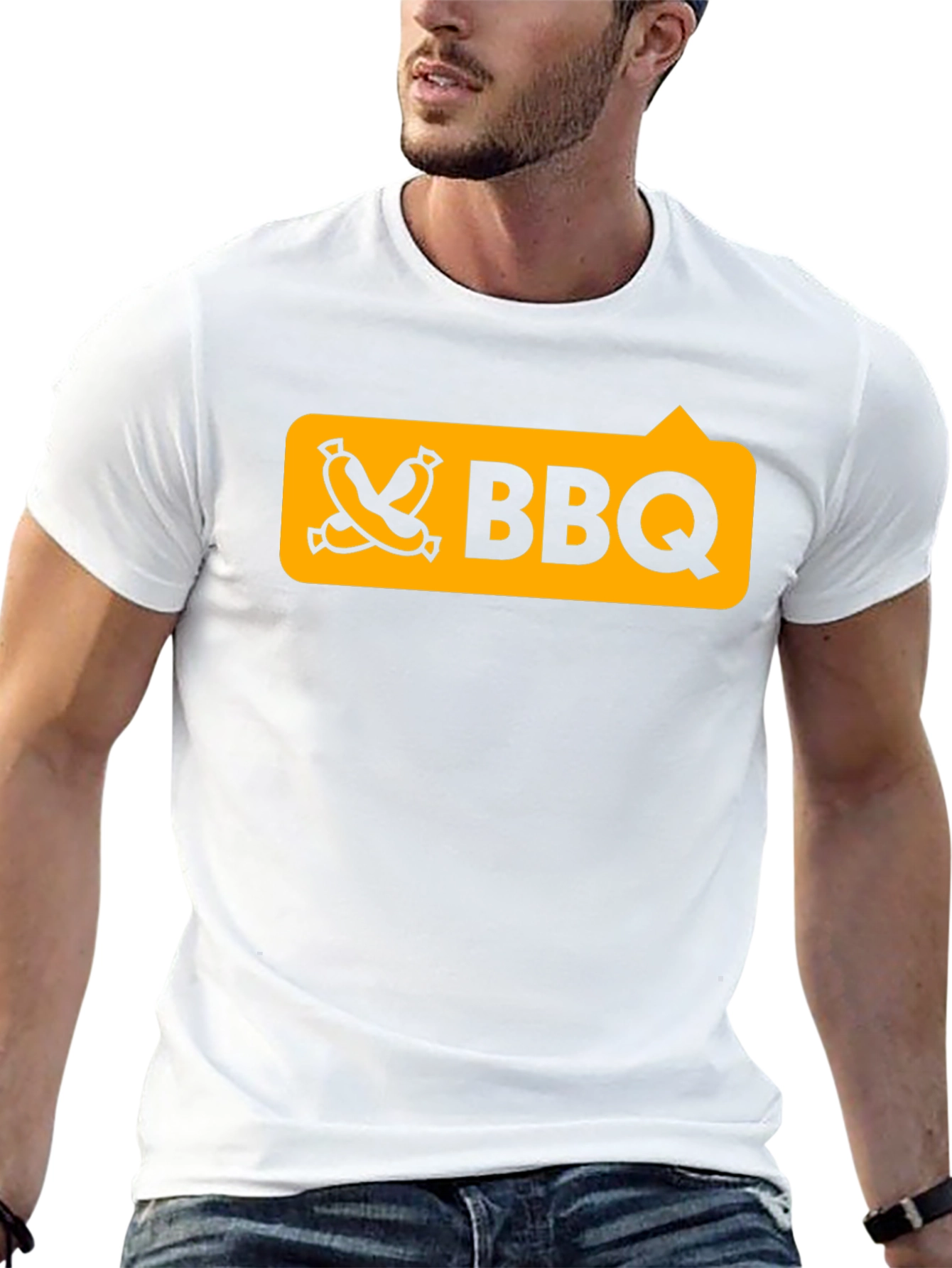 BBQ Graphic Tee - Black Cotton T-Shirt