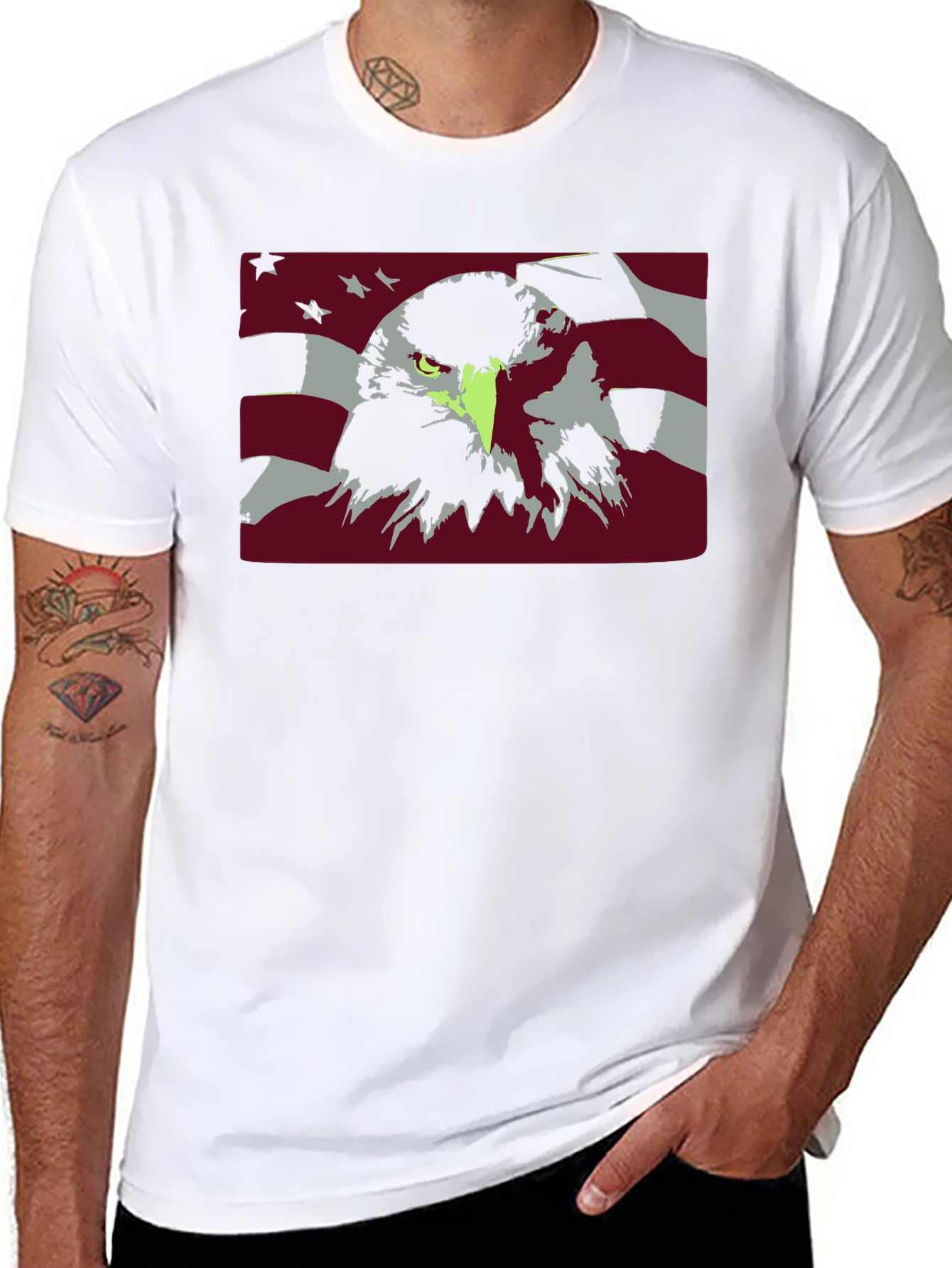 Eagle USA Flag Graphic Tee - Patriotic T-Shirt