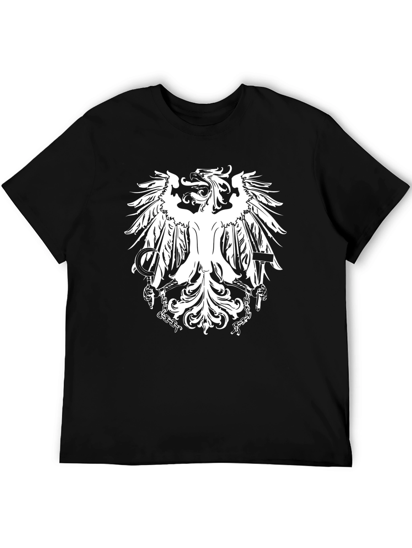 Eagle Crest Graphic Print Black T-Shirt