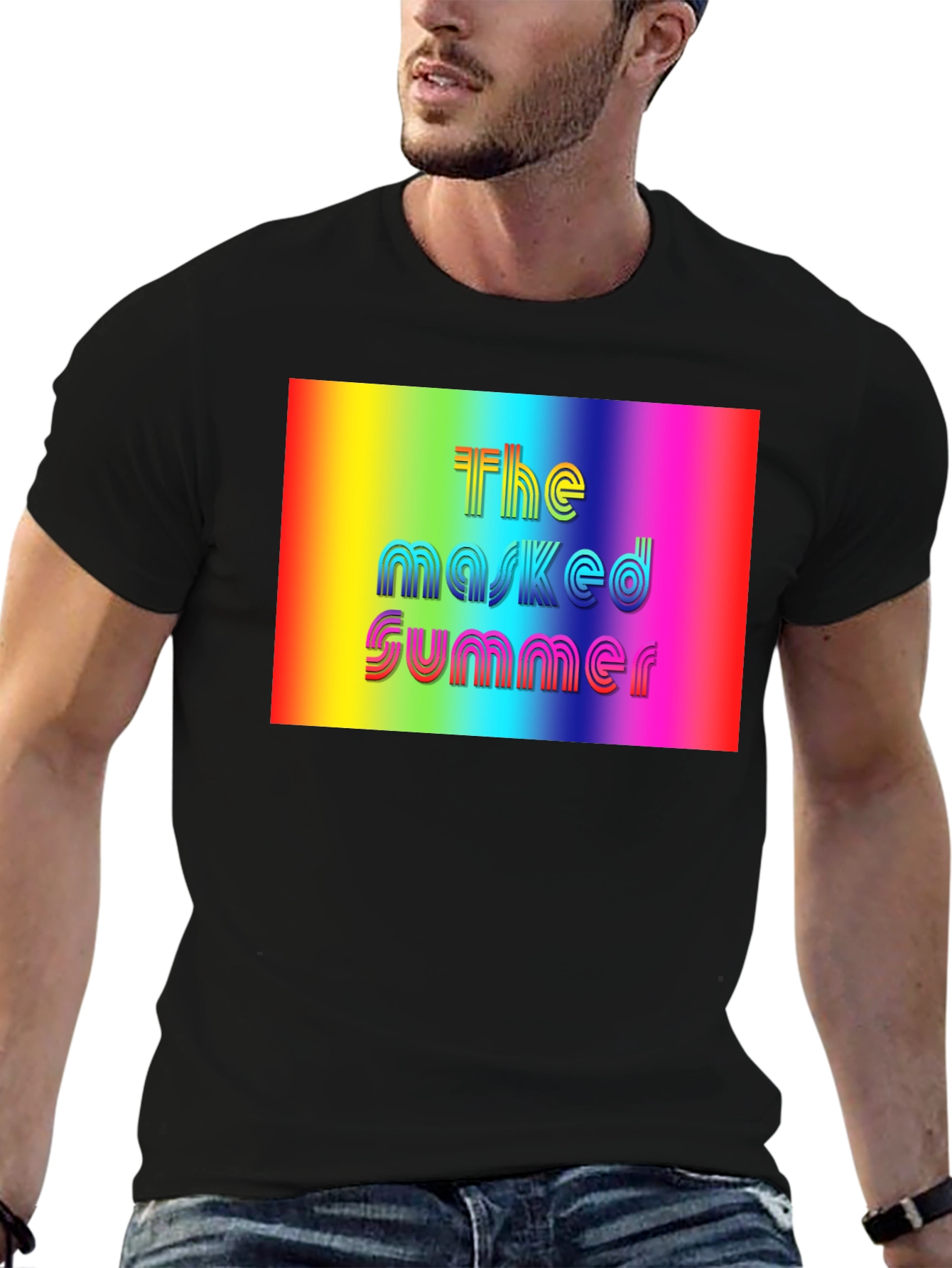 The Masked Summer Rainbow Graphic Tee