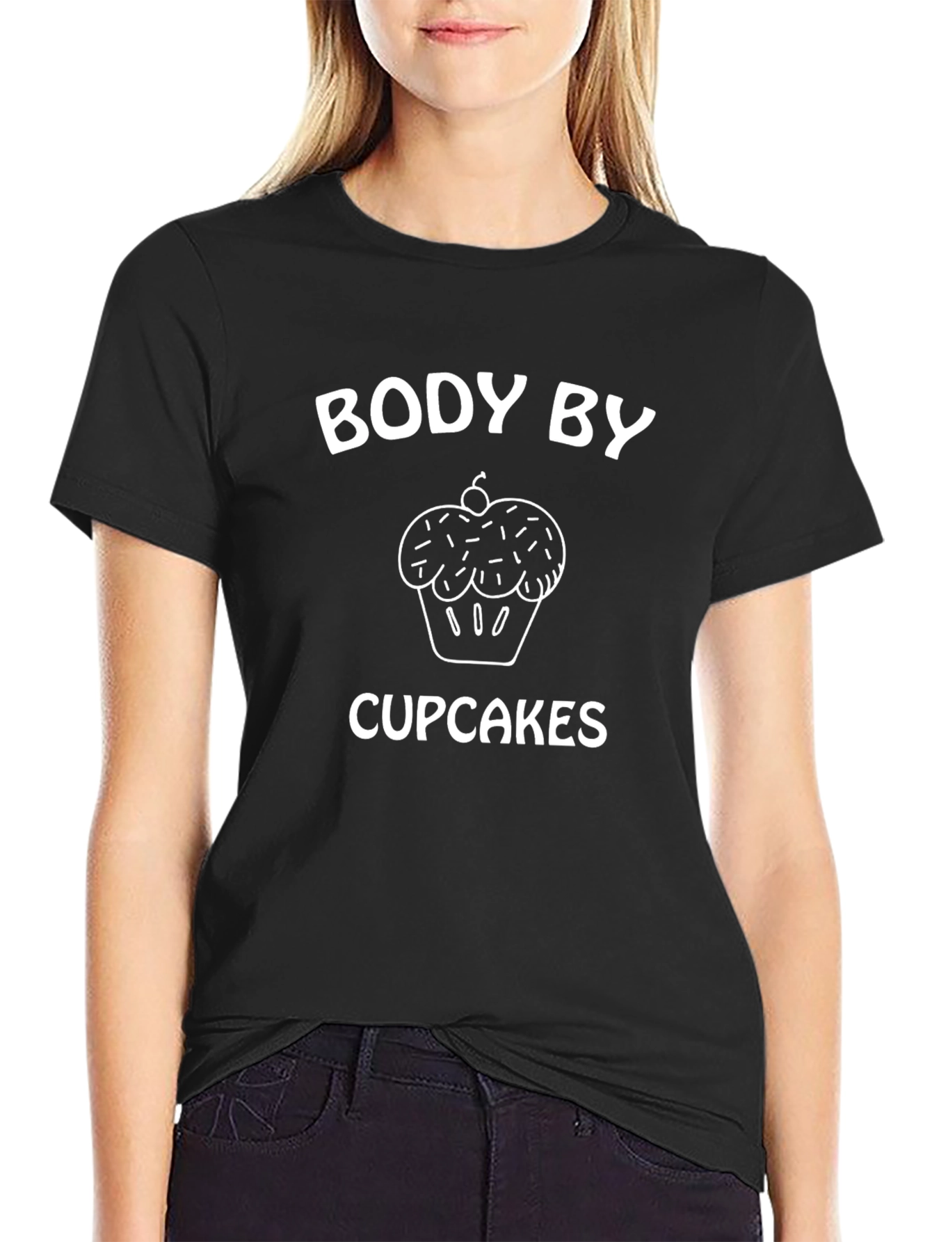 Body By Cupcakes T-Shirt - Funny Dessert Tee
