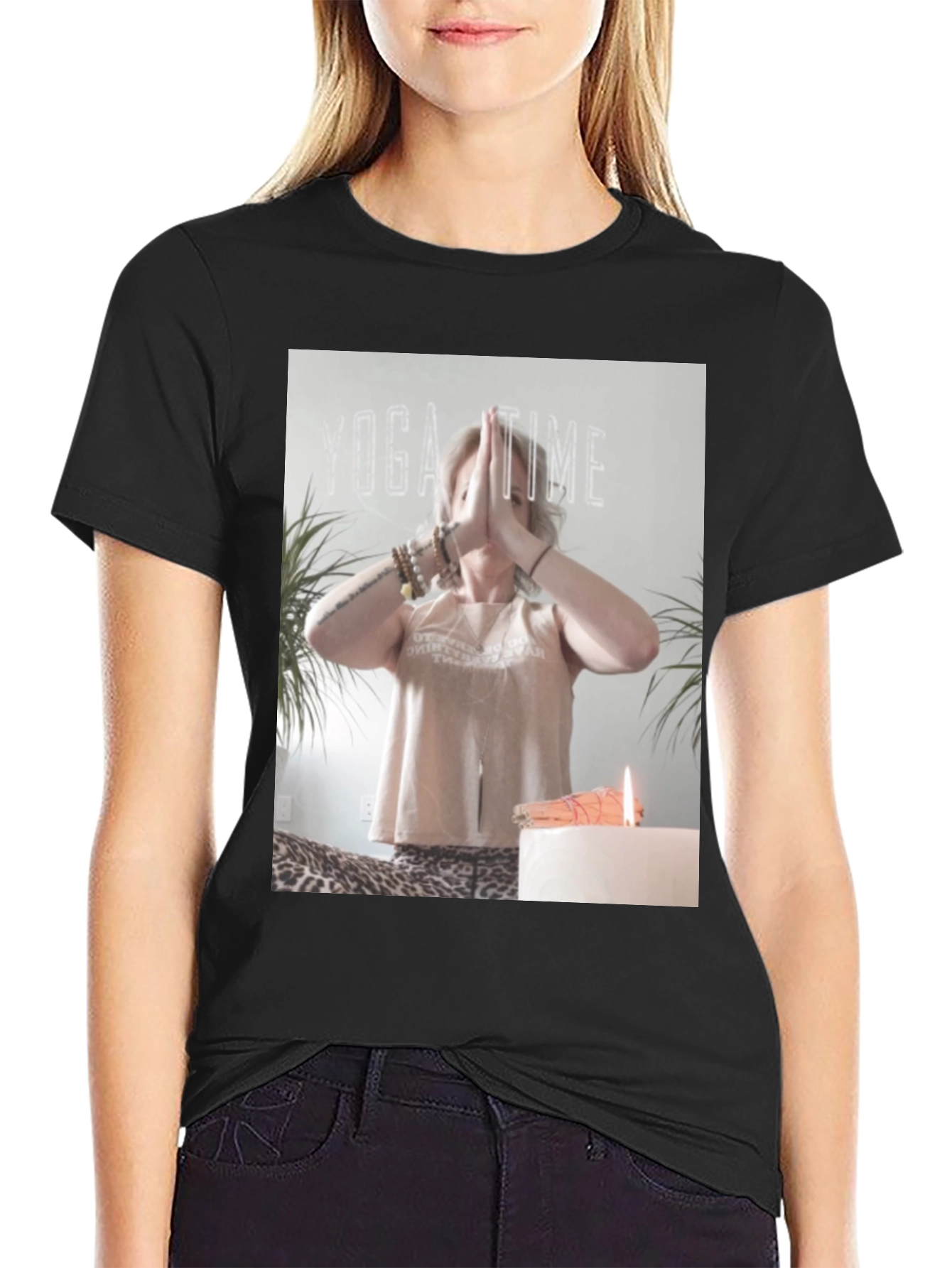 Yoga Time Graphic Tee - Soft Cotton Blend
