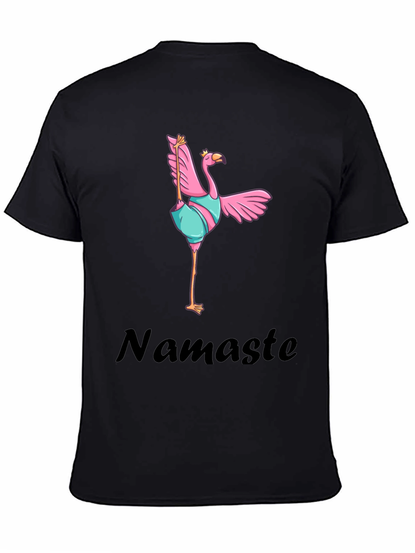 Namaste Flamingo T-Shirt - Yoga Bird Tee