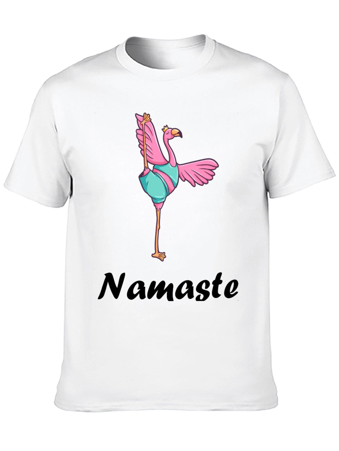 Namaste Flamingo T-Shirt - Yoga Bird Tee