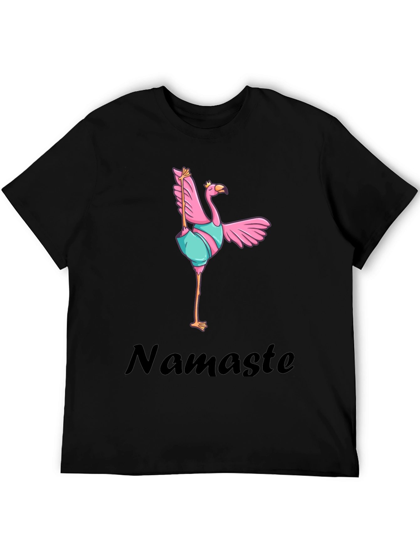 Namaste Flamingo T-Shirt - Yoga Bird Tee