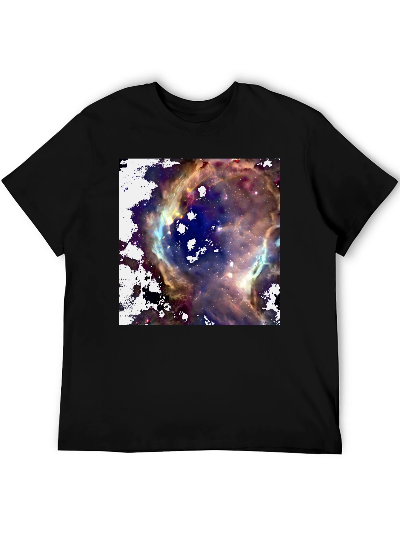 Nebula Print Black T-Shirt