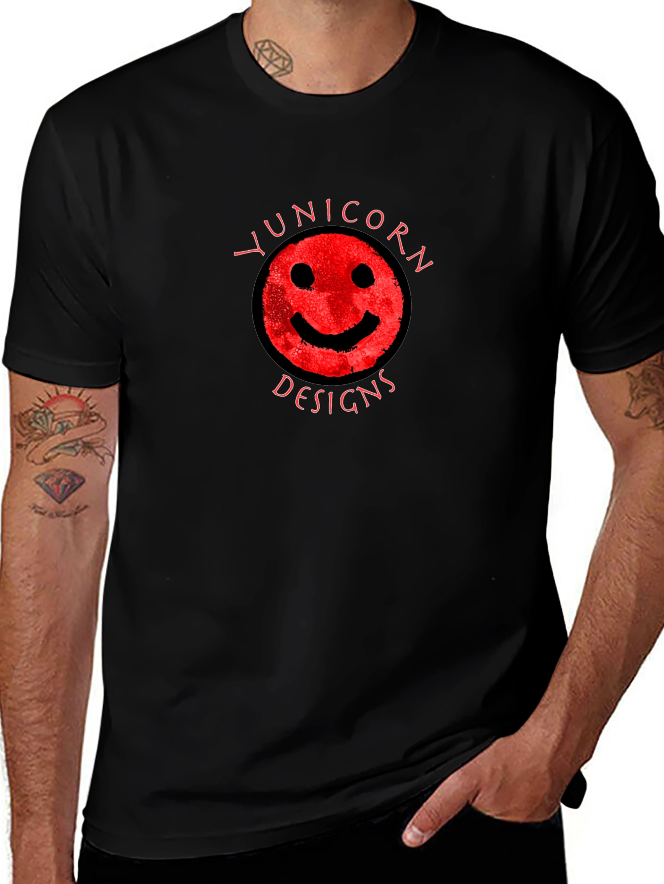 Yunicorn Designs Smiley Face Graphic Tee
