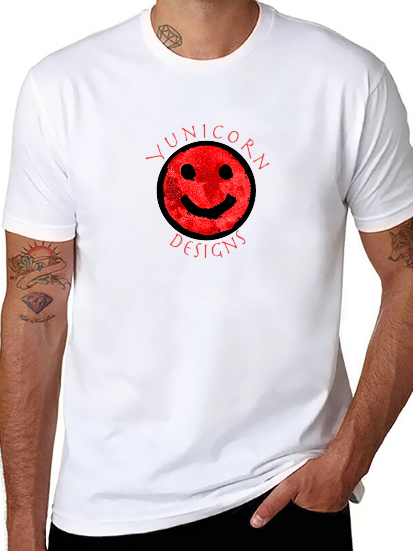 Yunicorn Designs Smiley Face Graphic Tee