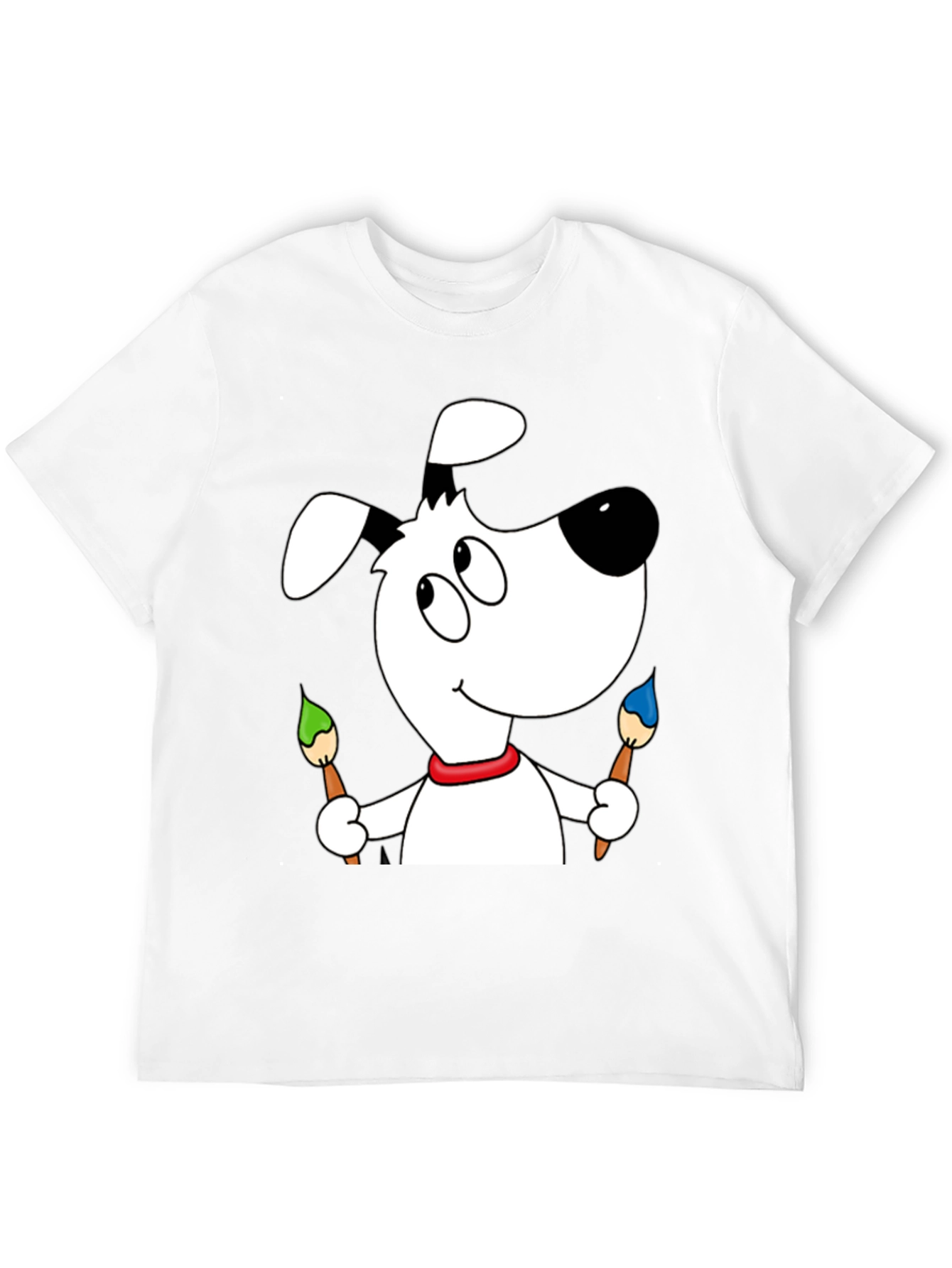 Cartoon Dog Artist T-Shirt - Fun & Unique Design