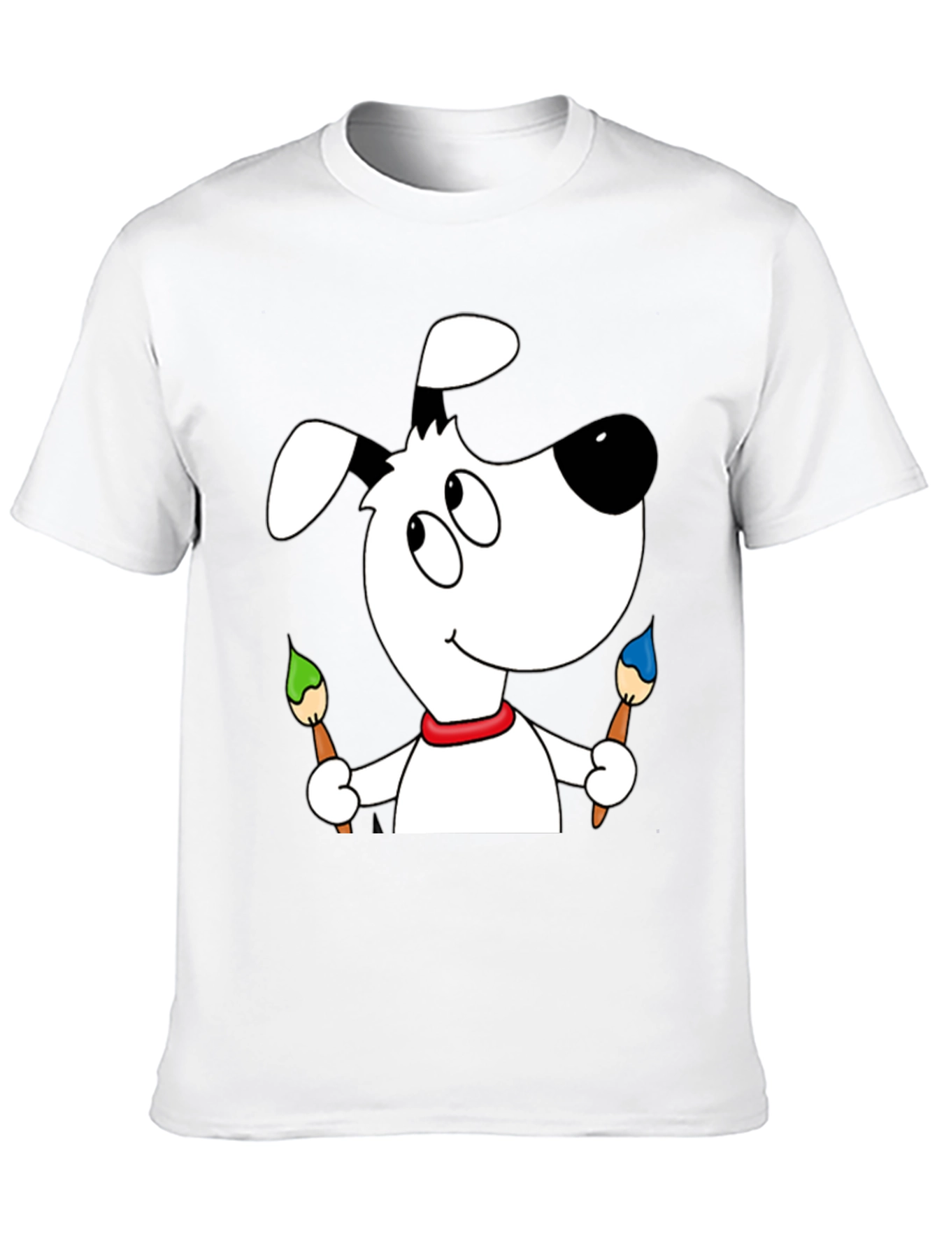 Cartoon Dog Artist T-Shirt - Fun & Unique Design