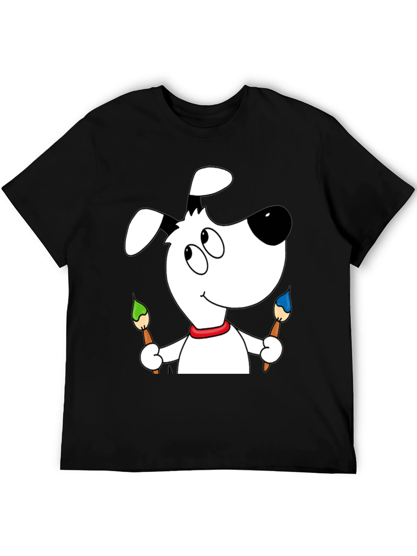 Cartoon Dog Artist T-Shirt - Fun & Unique Design