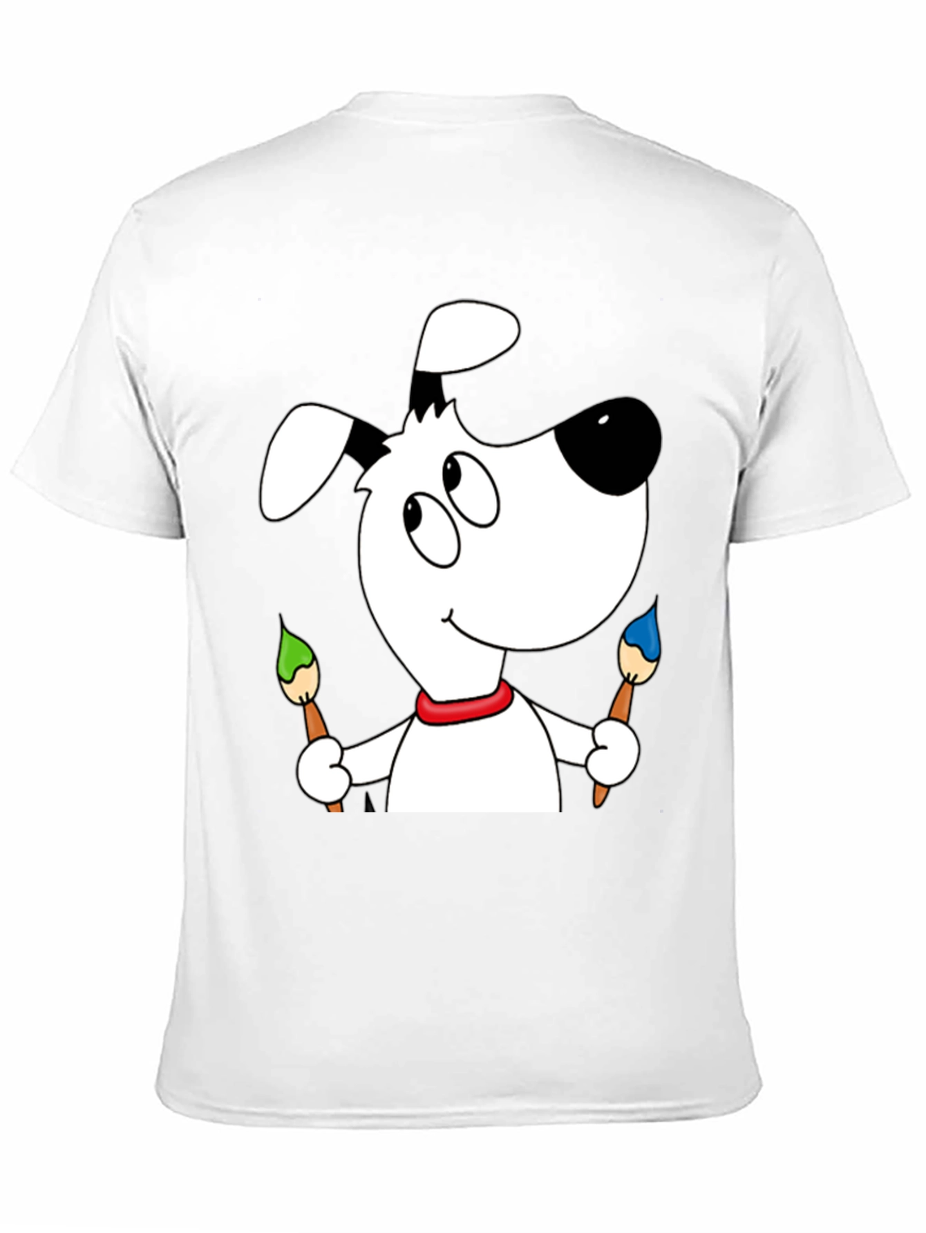 Cartoon Dog Artist T-Shirt - Fun & Unique Design