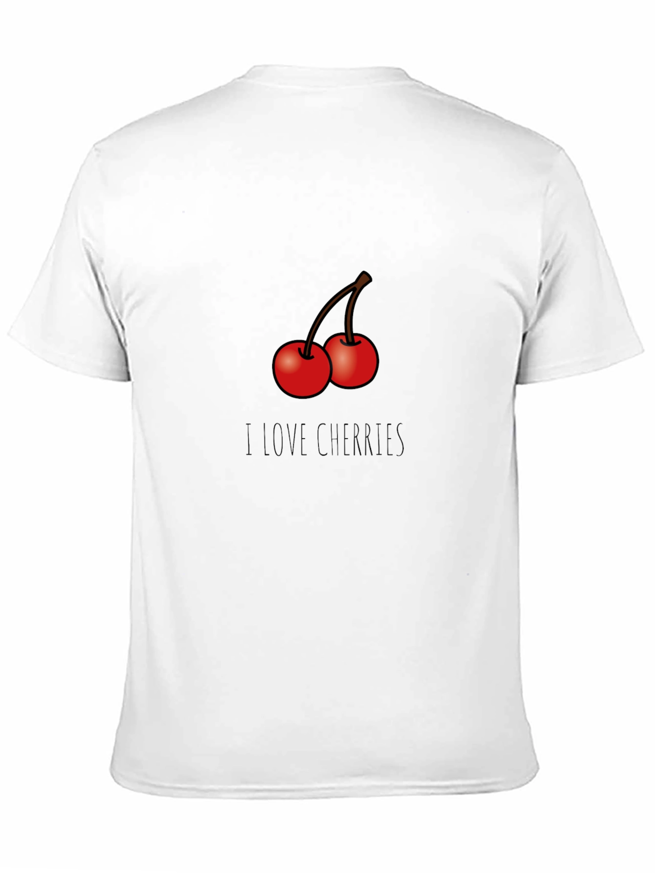 I Love Cherries Graphic T-Shirt - Black
