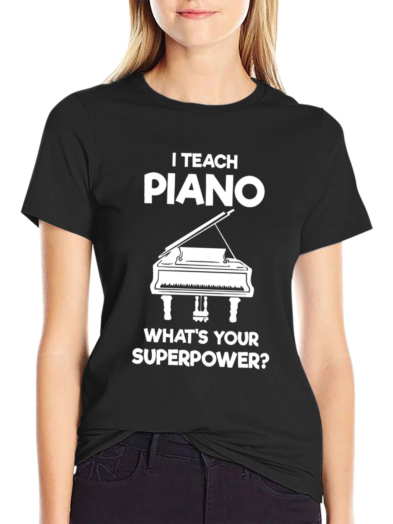 I Teach Piano Graphic T-Shirt