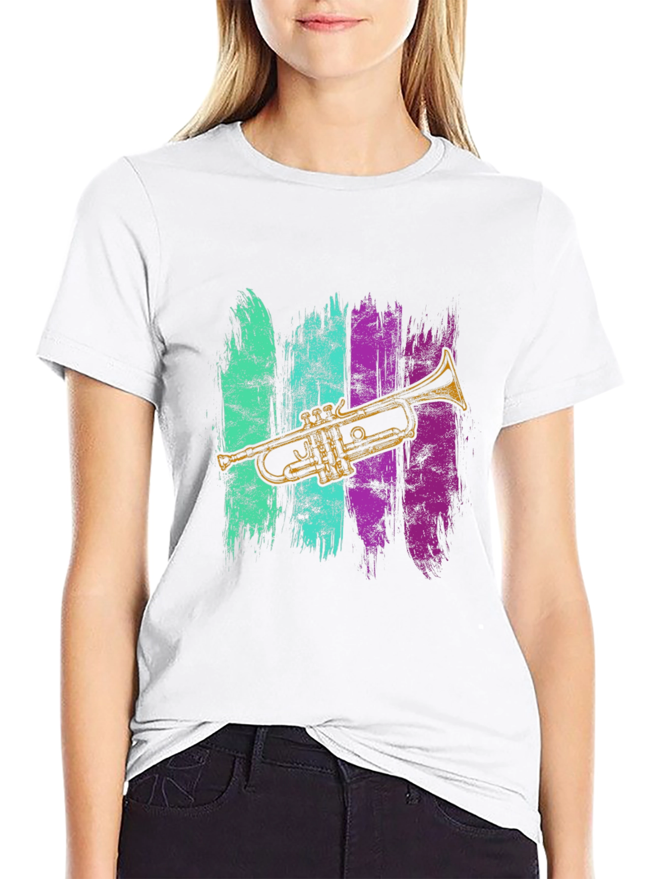 Trumpet Graphic Tee - Retro Musical Style