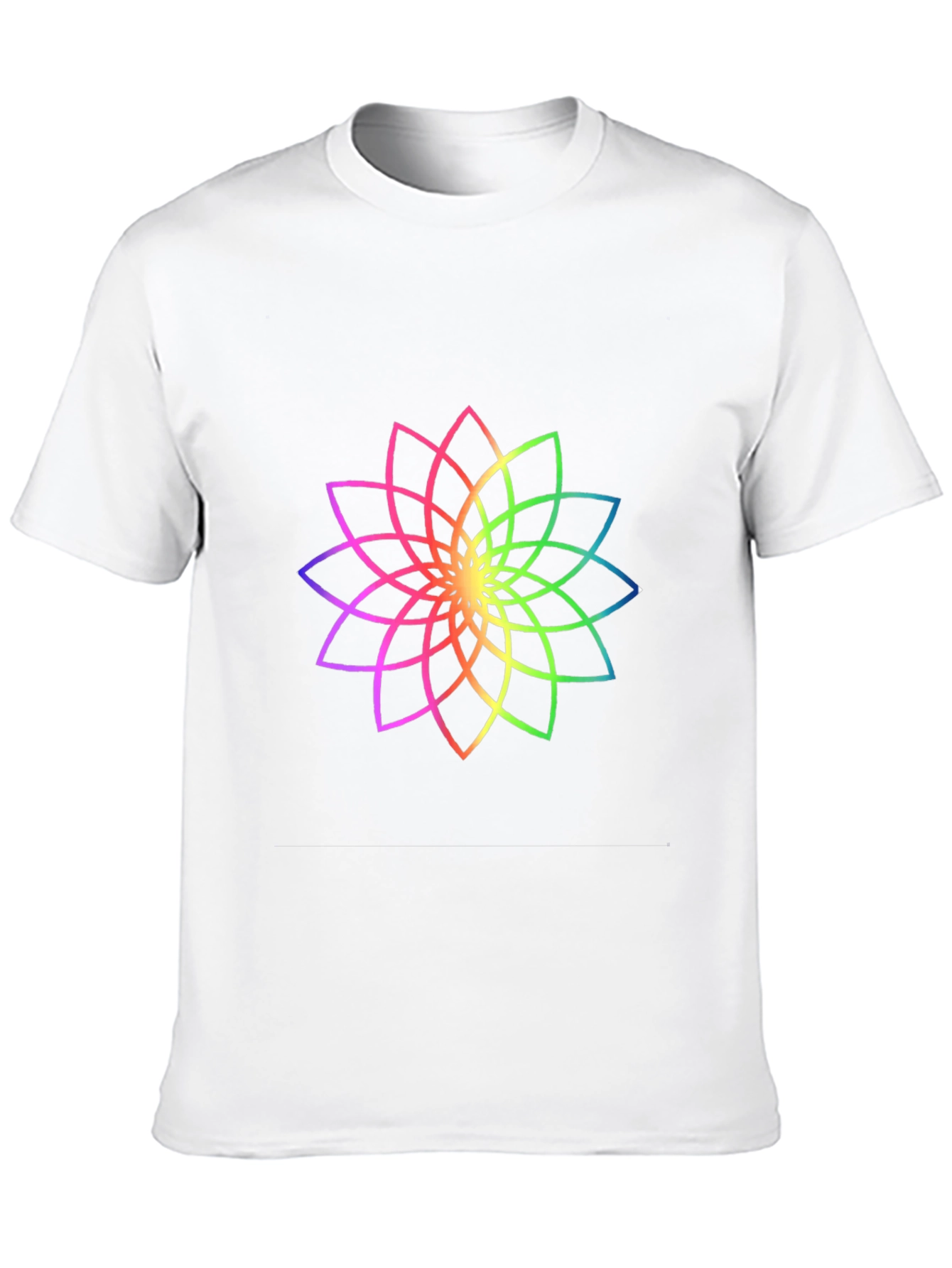Rainbow Lotus Black T-Shirt