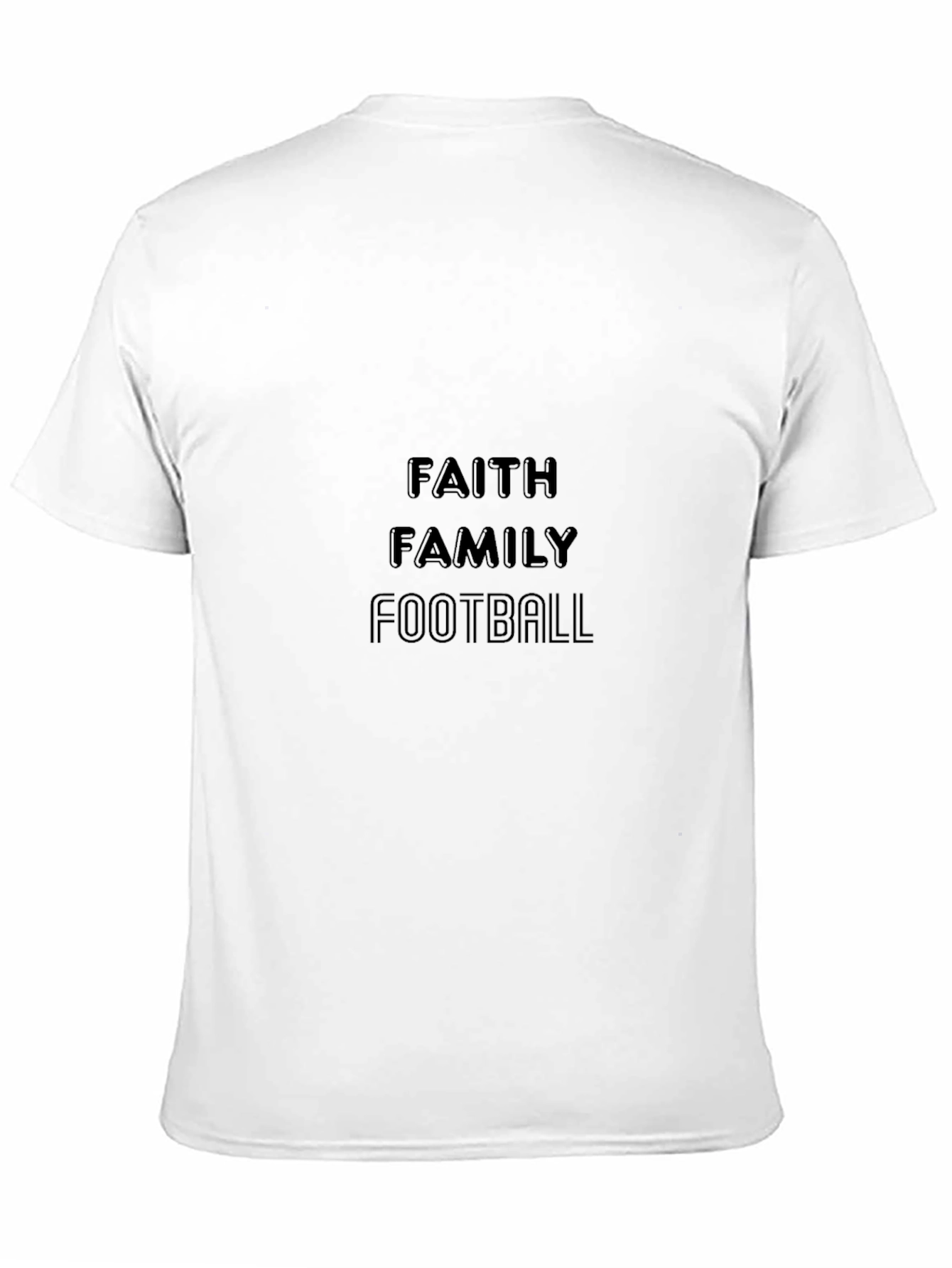 Faith Family Football Black T-Shirt