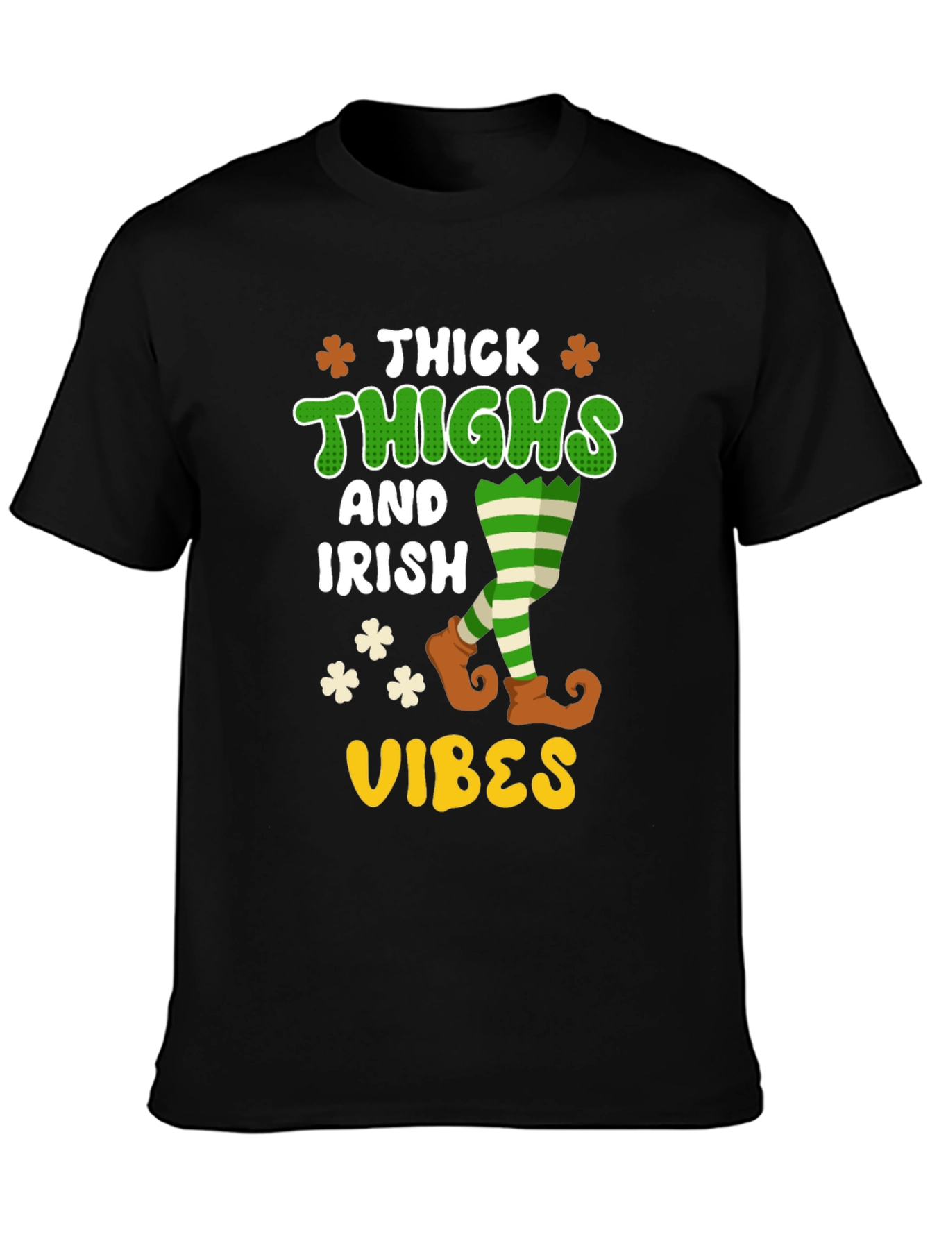 Thick Thighs Irish Vibes Graphic T-Shirt