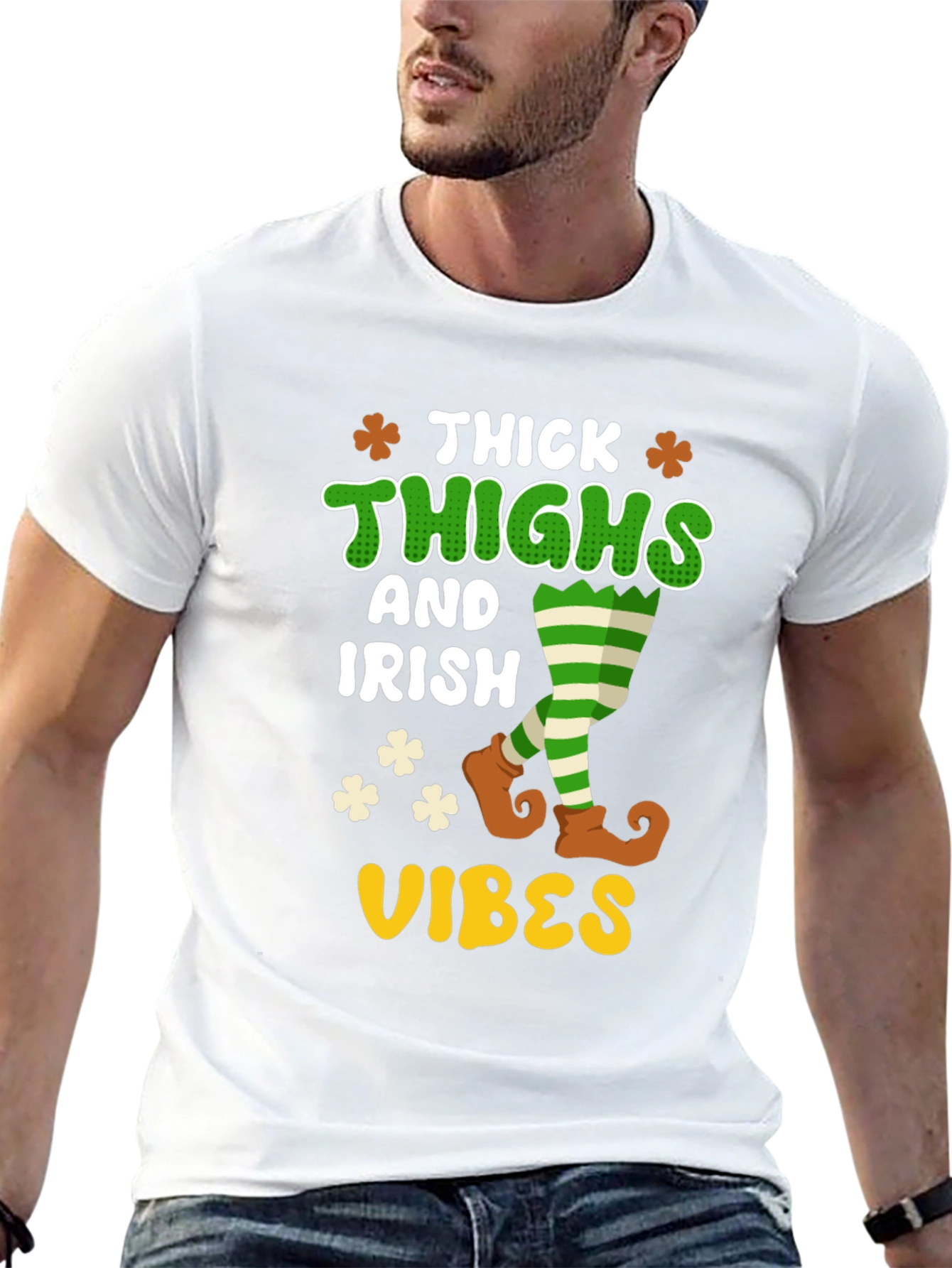Thick Thighs Irish Vibes Graphic T-Shirt
