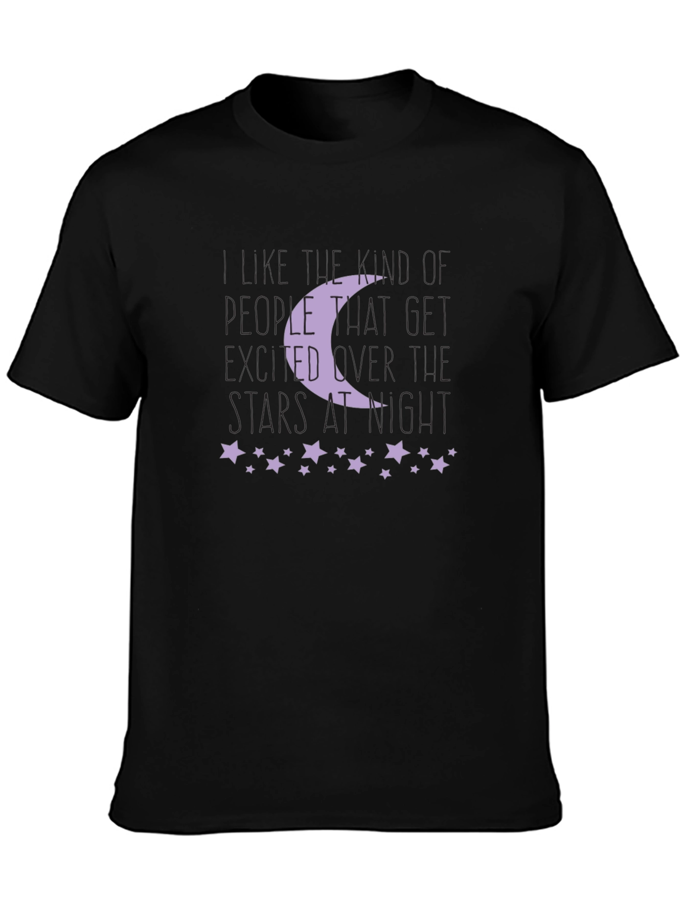 Moon and Stars Graphic Print T-Shirt