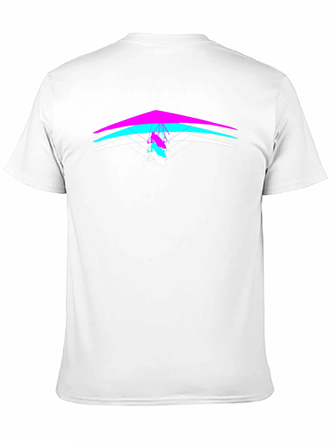Hang Gliding Graphic Tee - Black Crew Neck T-Shirt