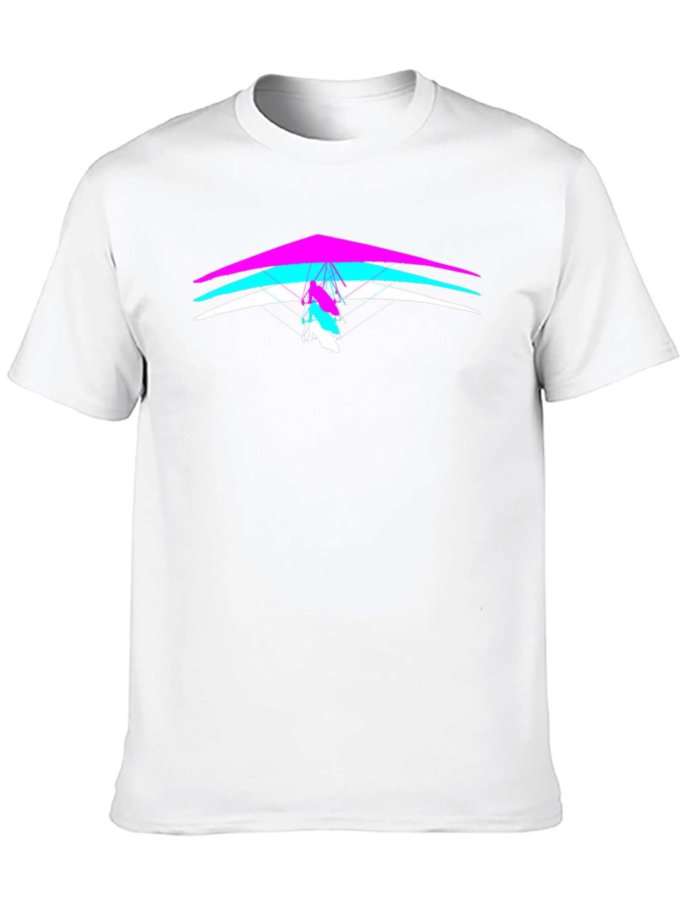 Hang Gliding Graphic Tee - Black Crew Neck T-Shirt