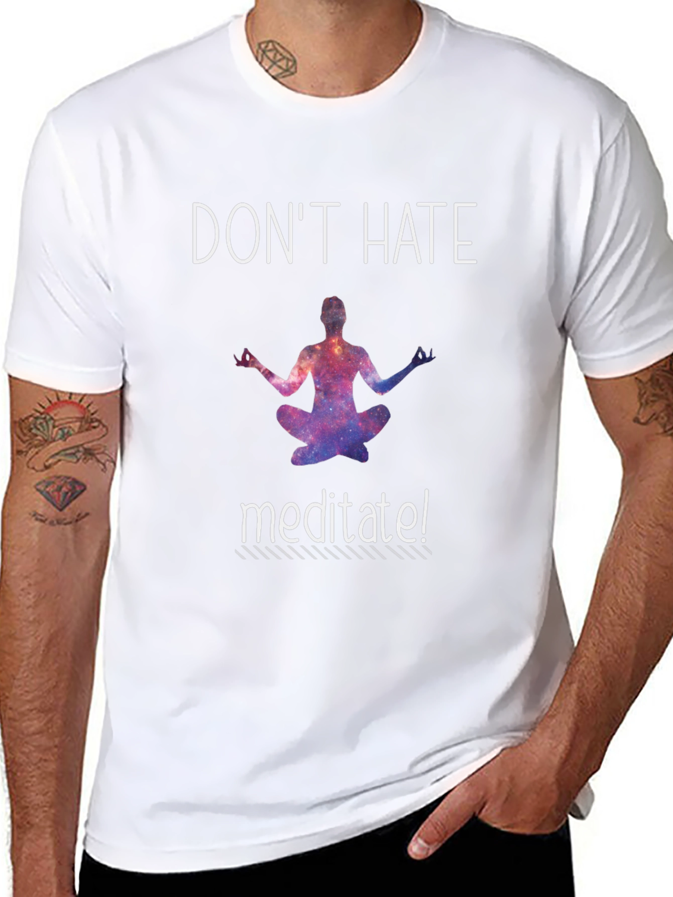 Dont Hate Meditate Black T-Shirt