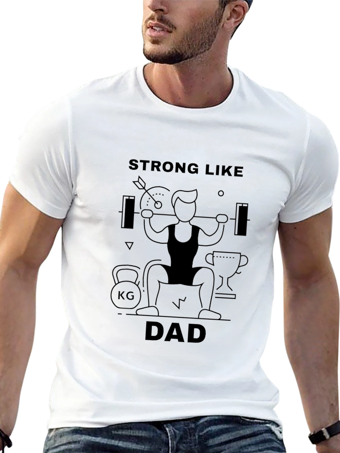 Strong Like Dad Graphic T-Shirt