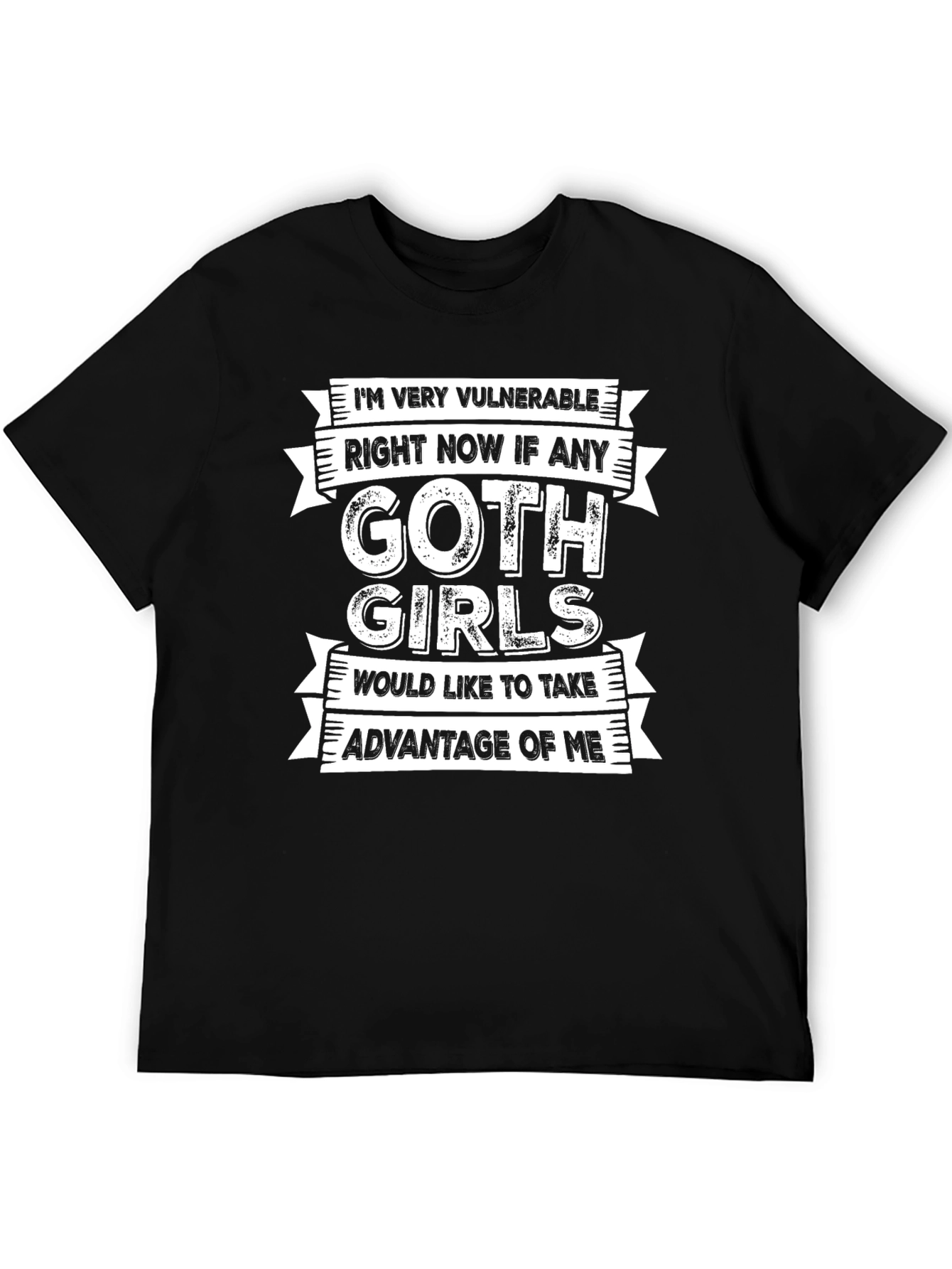 Vulnerable Goth Girls Graphic Tee - Funny Novelty T-Shirt
