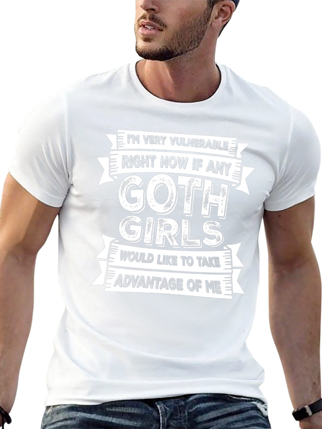 Vulnerable Goth Girls Graphic Tee - Funny Novelty T-Shirt