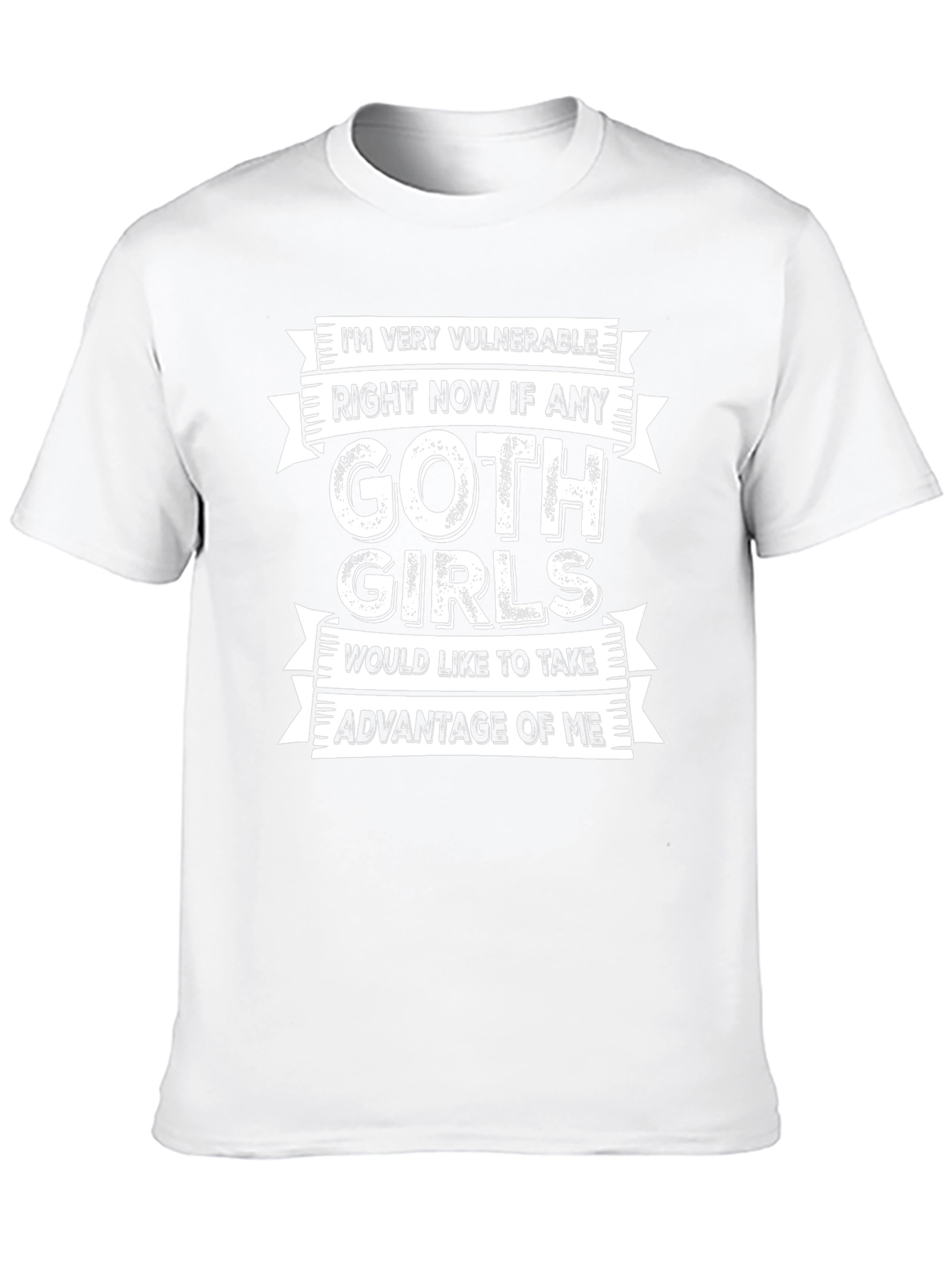 Vulnerable Goth Girls Graphic Tee - Funny Novelty T-Shirt
