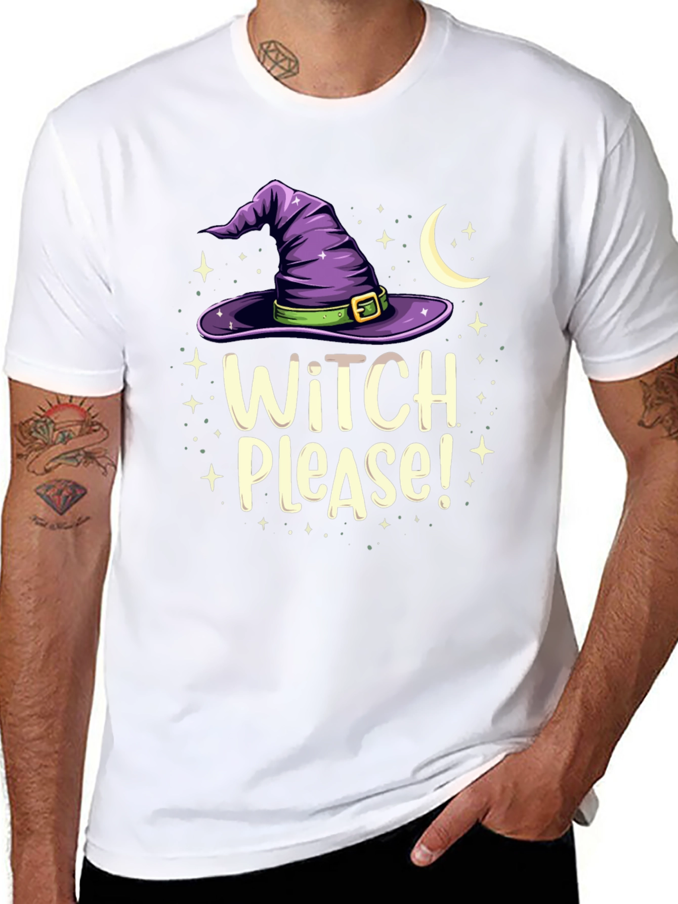 Witch Please! Graphic Tee - Halloween Apparel
