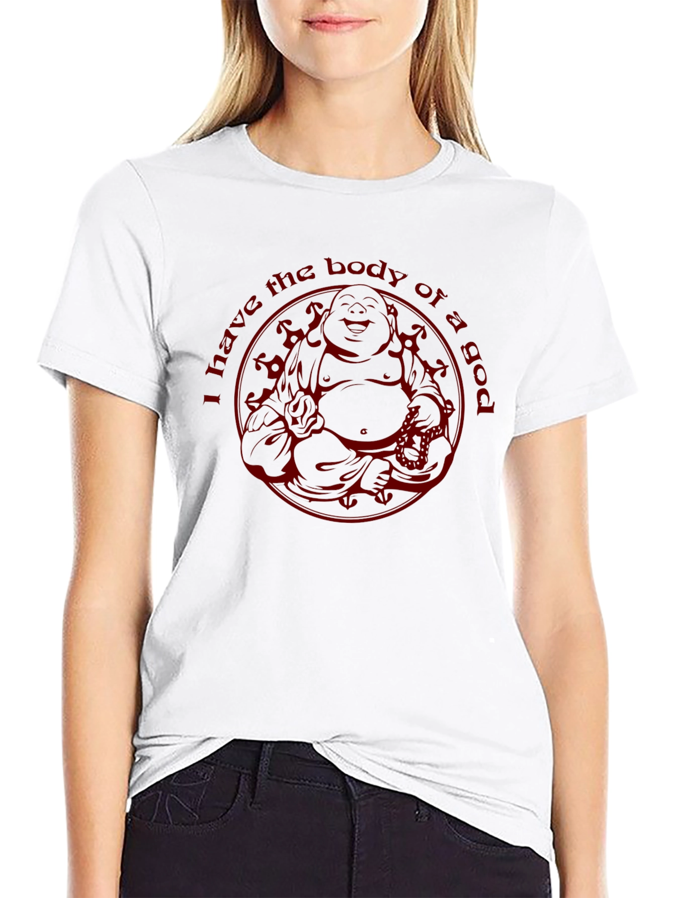 Buddha Bodybuilder Graphic Tee - Black