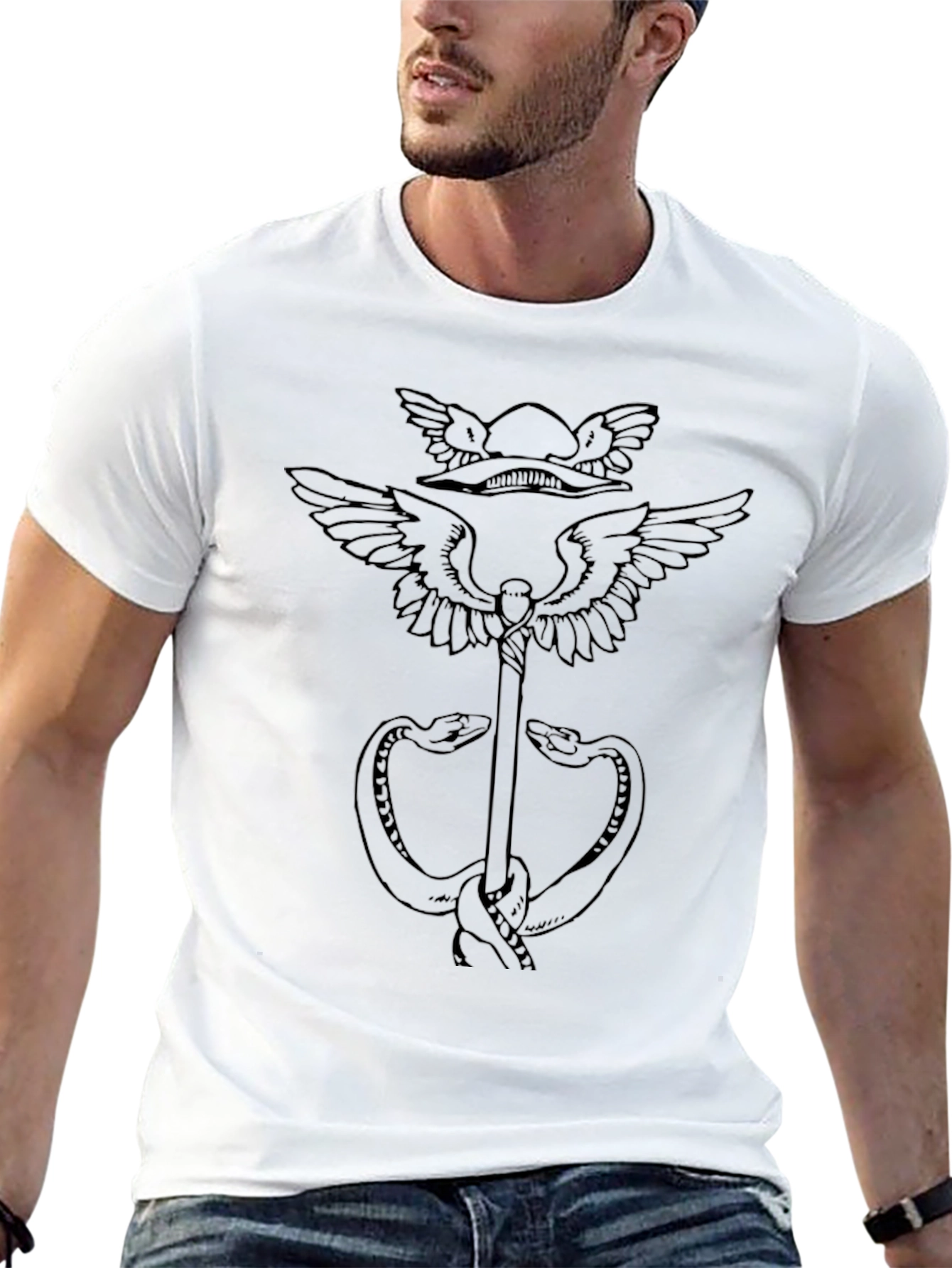 Caduceus Black T-Shirt