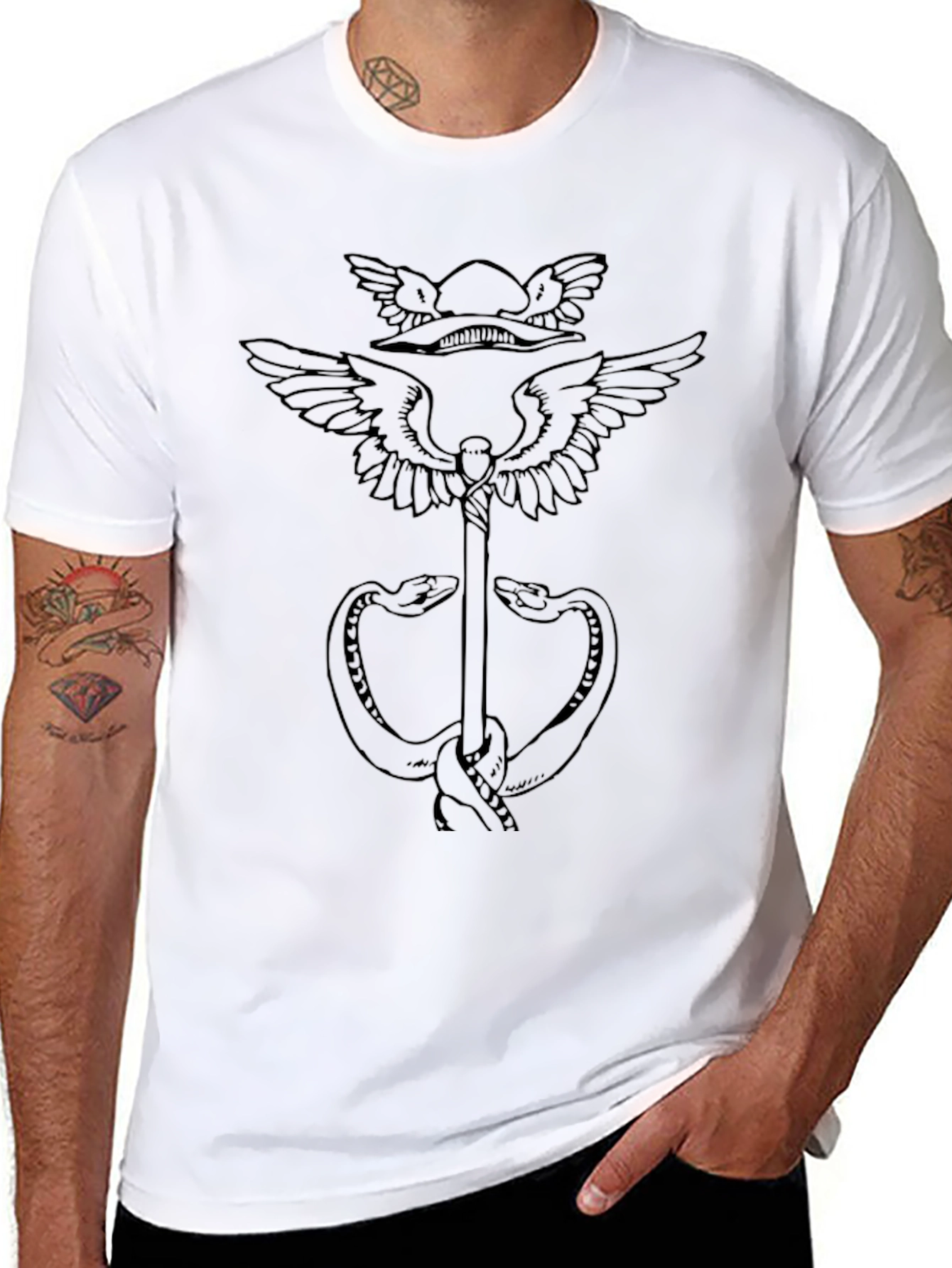 Caduceus Black T-Shirt