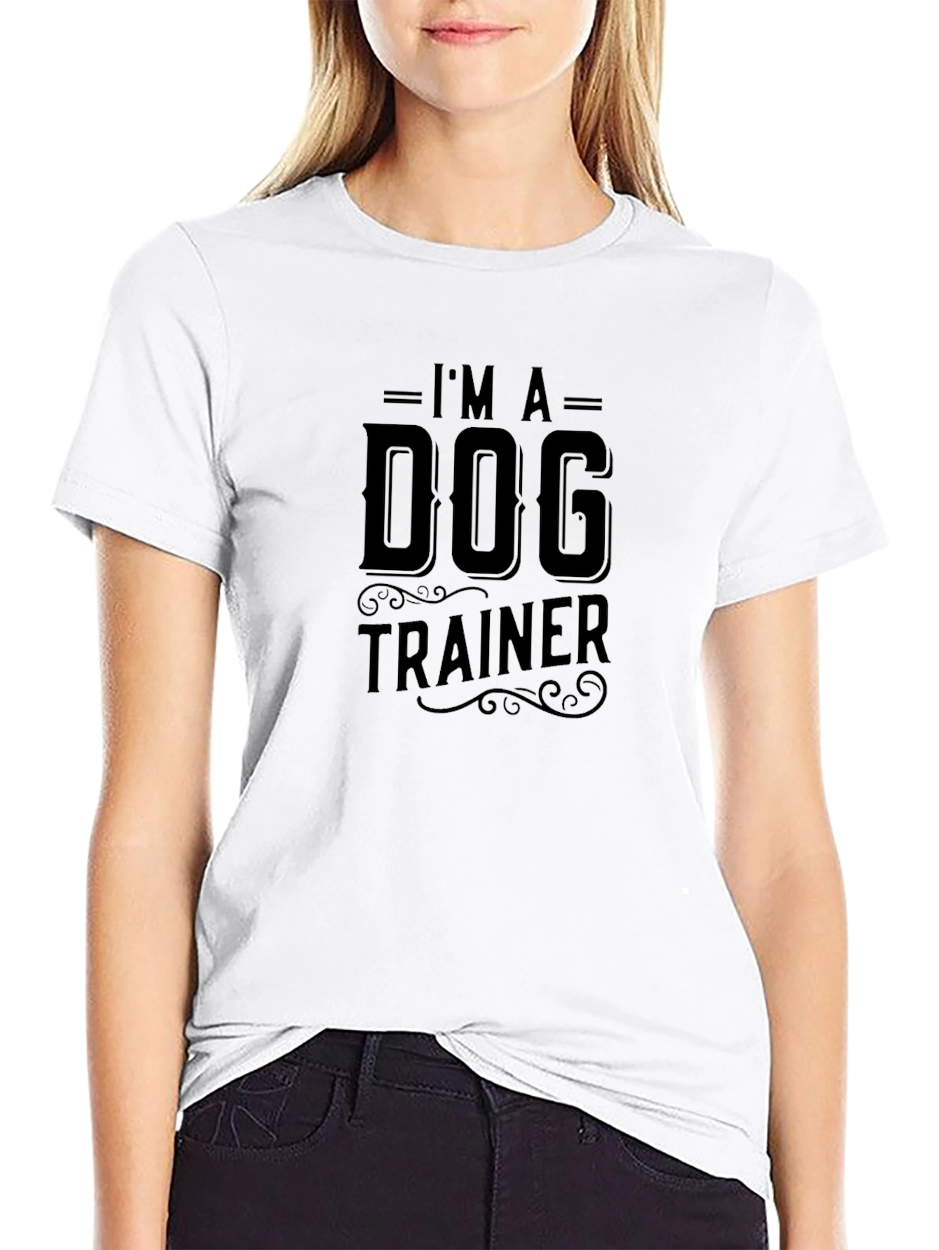 Dog Trainer Graphic T-Shirt - Black Cotton Tee